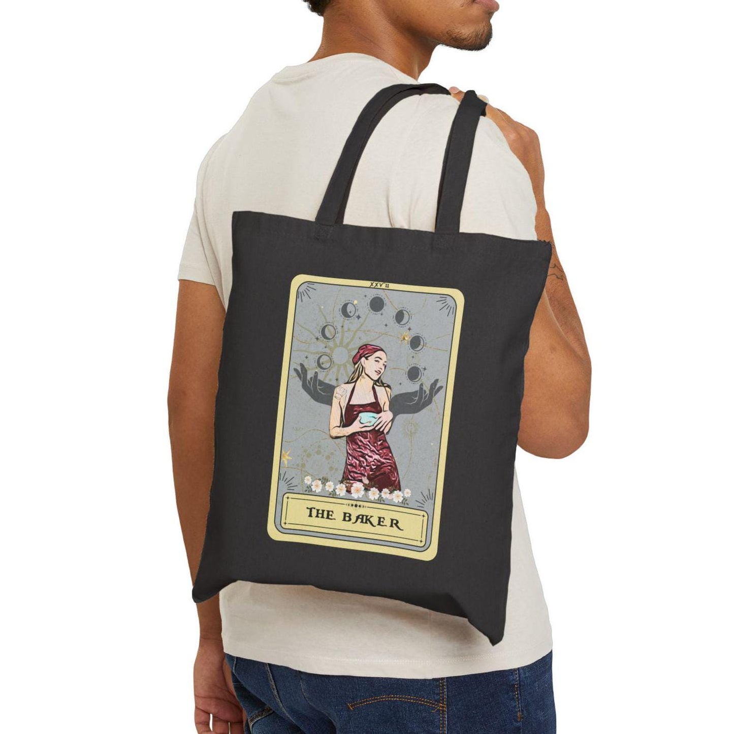 The Baker Tarot Card Tote Bag Baking Tote Bag 15" x 16" Gift for Baker