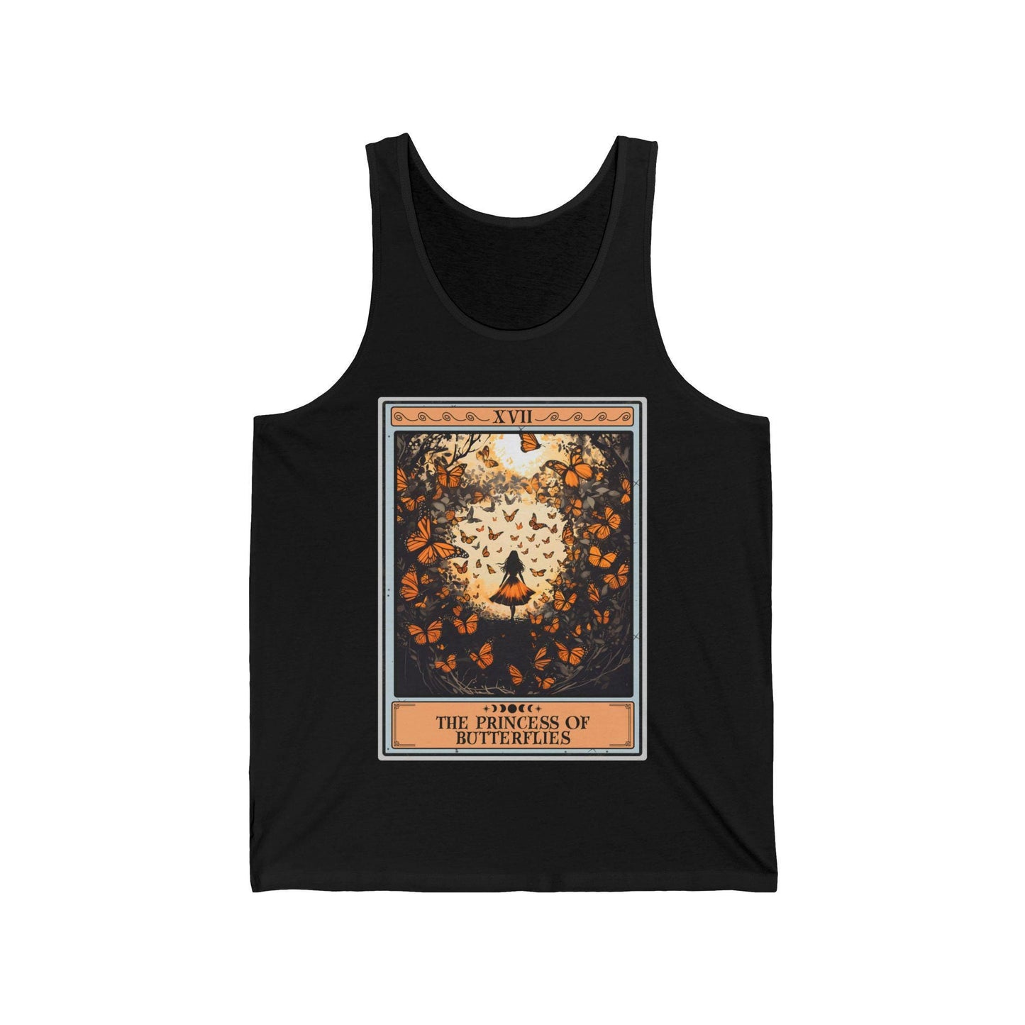 The Princess of Butterflies Tarot Card Tank Top, Monarch Butterfly Shirt