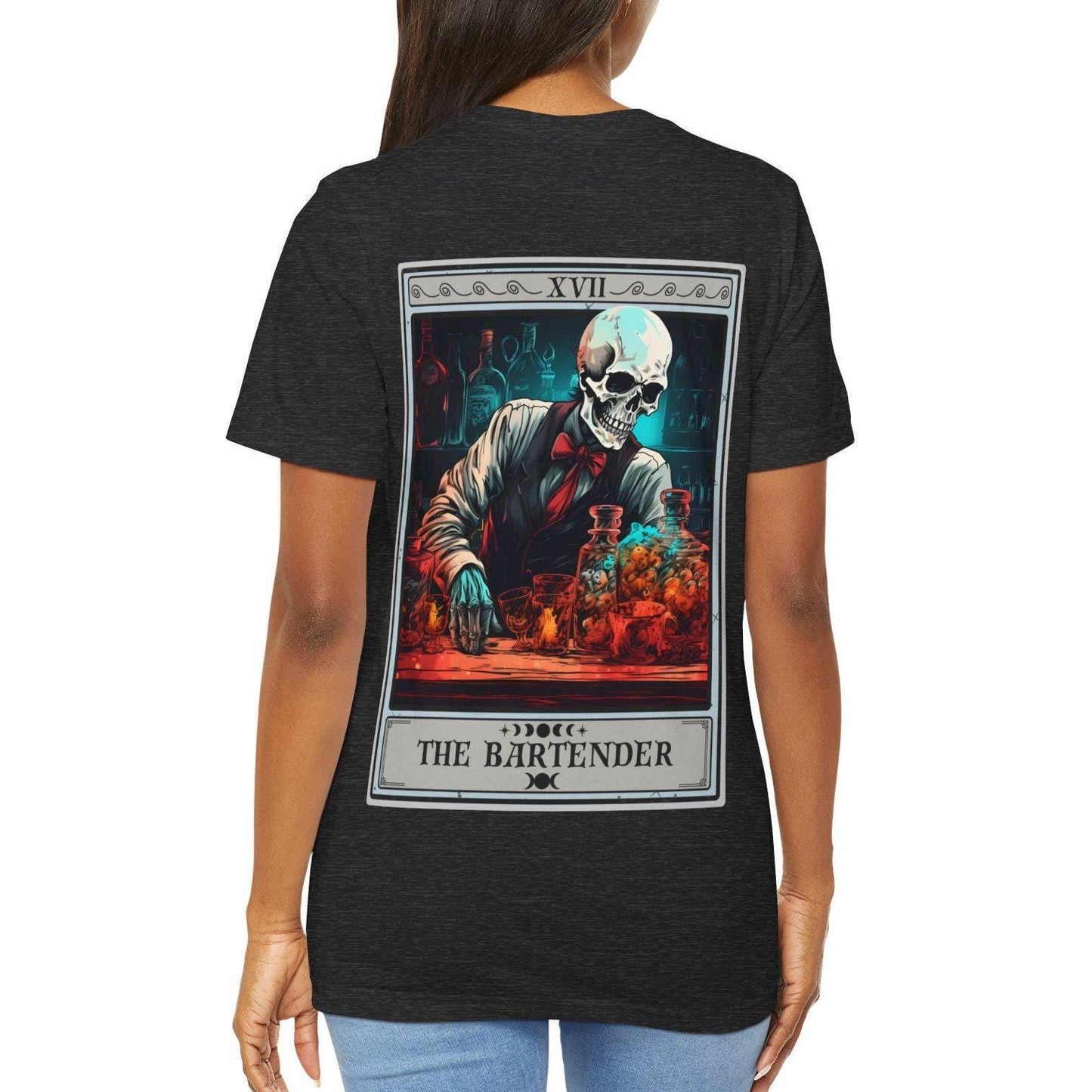 Bartender Tarot Card Shirt - Back Print Bartending Gift