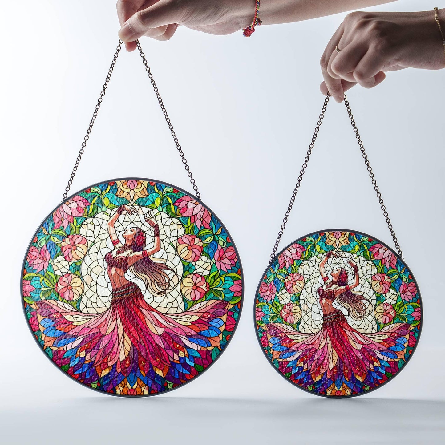 BellyDance Stained Glass SunCatcher Belly Dancing Window Hanging BellyDance Art