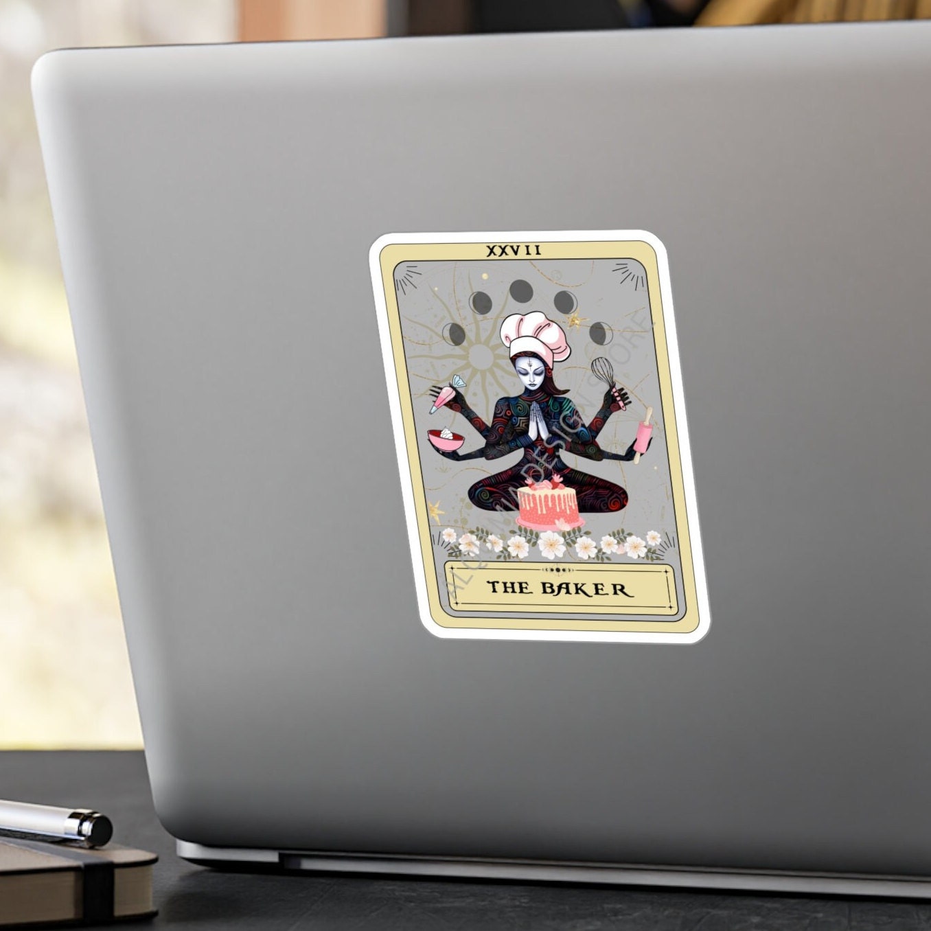Baker Tarot Card Vinyl Sticker - Waterproof 3 x 4 Baking Laptop Decal