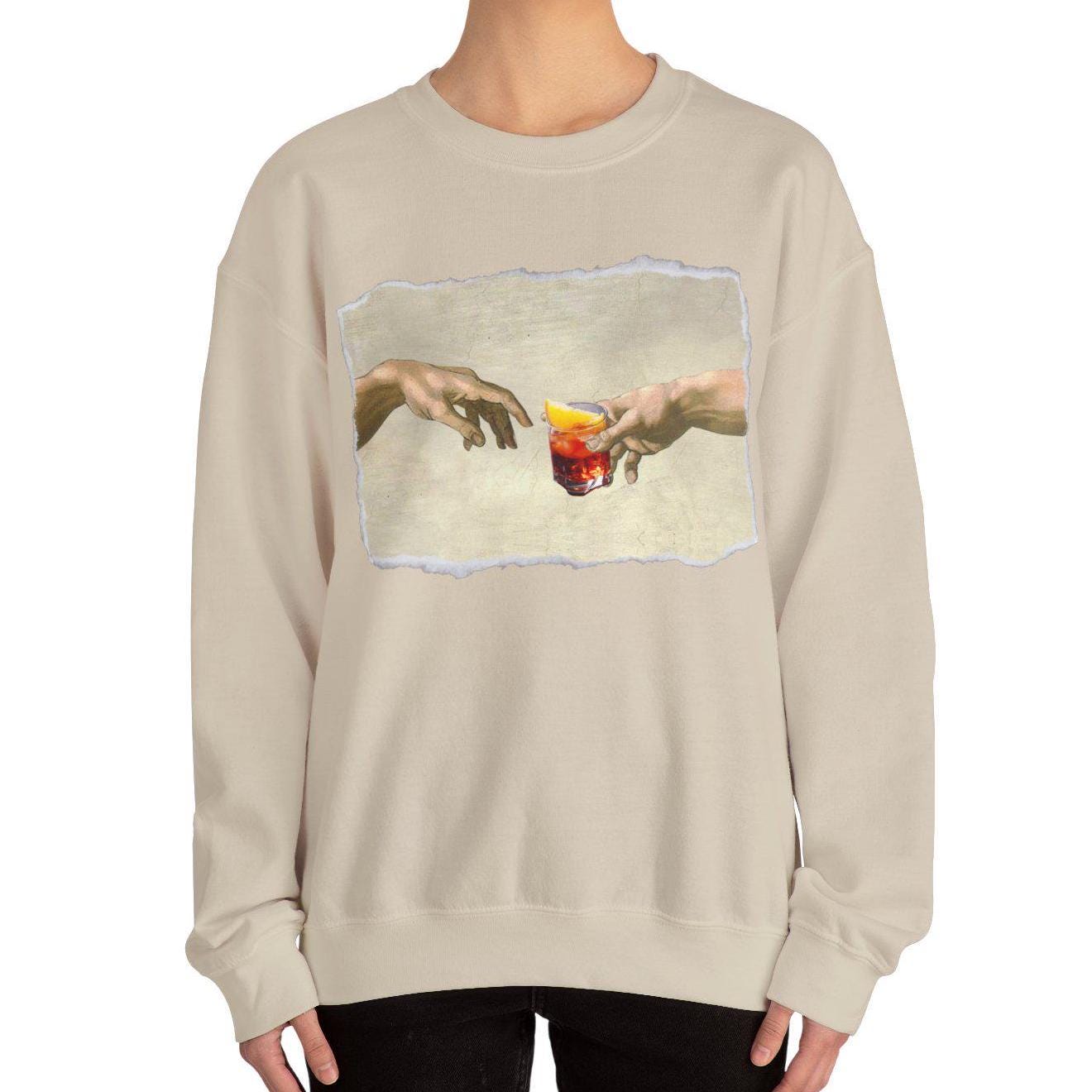 Negroni Sweatshirt - Cocktail Lover Crew Neck Sweater