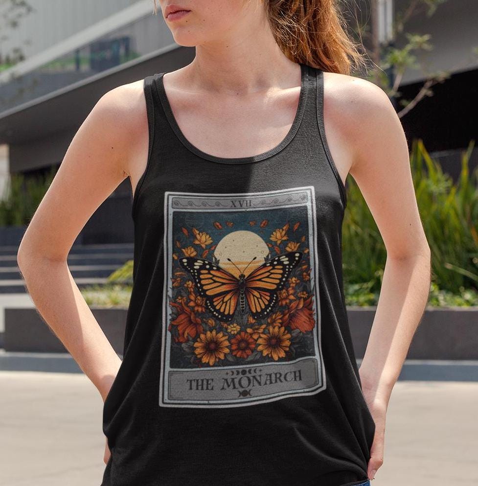 The Monarch Butterfly Tarot Card Tank Top Monarch Butterfly Shirt