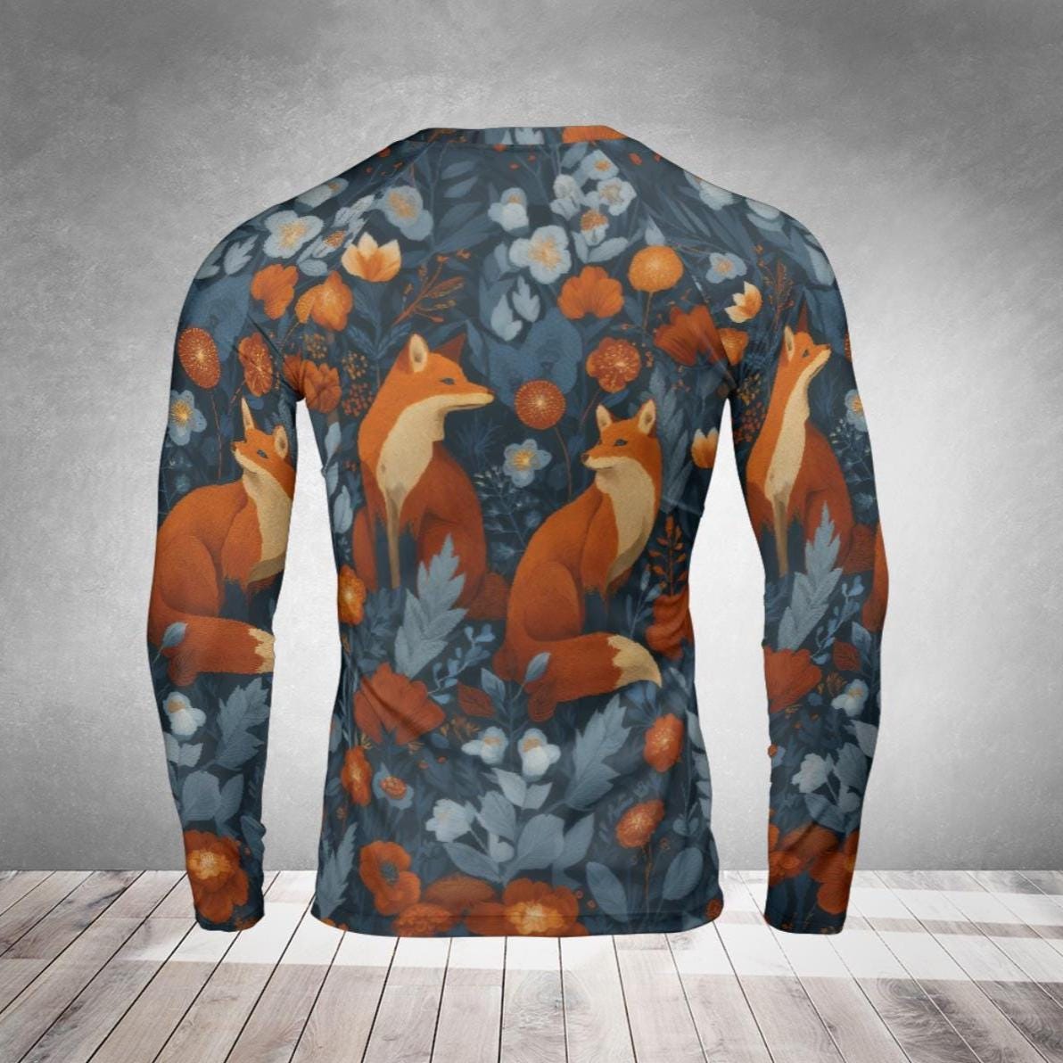 Red Fox Long Sleeve Rash Guard - MMA Jiu Jitsu Wrestling Activewear