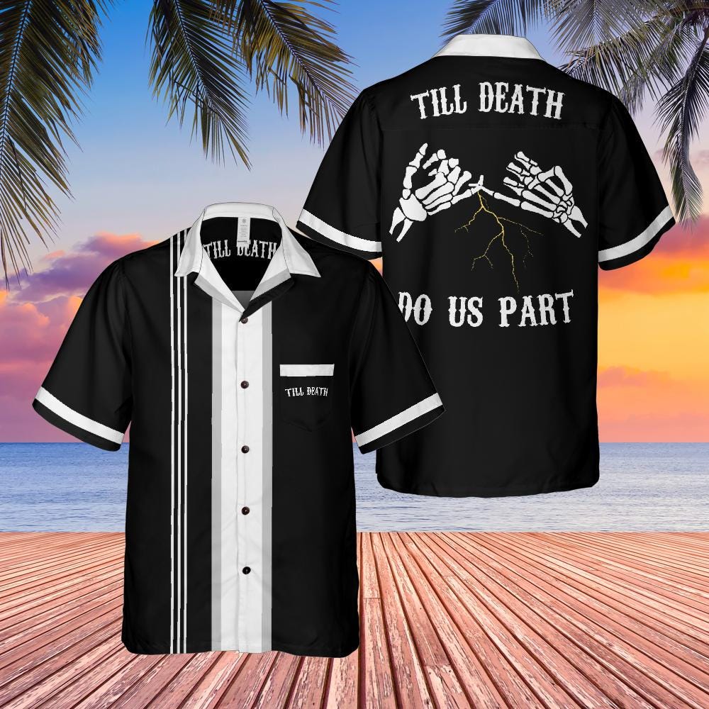 Bride Groom Bowling Shirts - Rockabilly Hawaiian Honeymoon Outfits