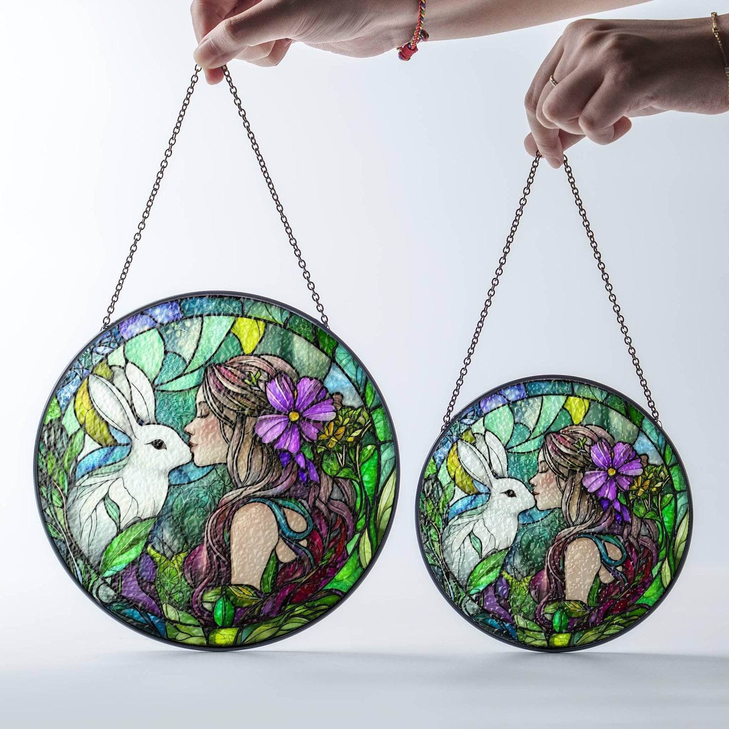 Spring Stained Glass Spring Equinox SunCatcher Ostara Light Catcher Window Hanging