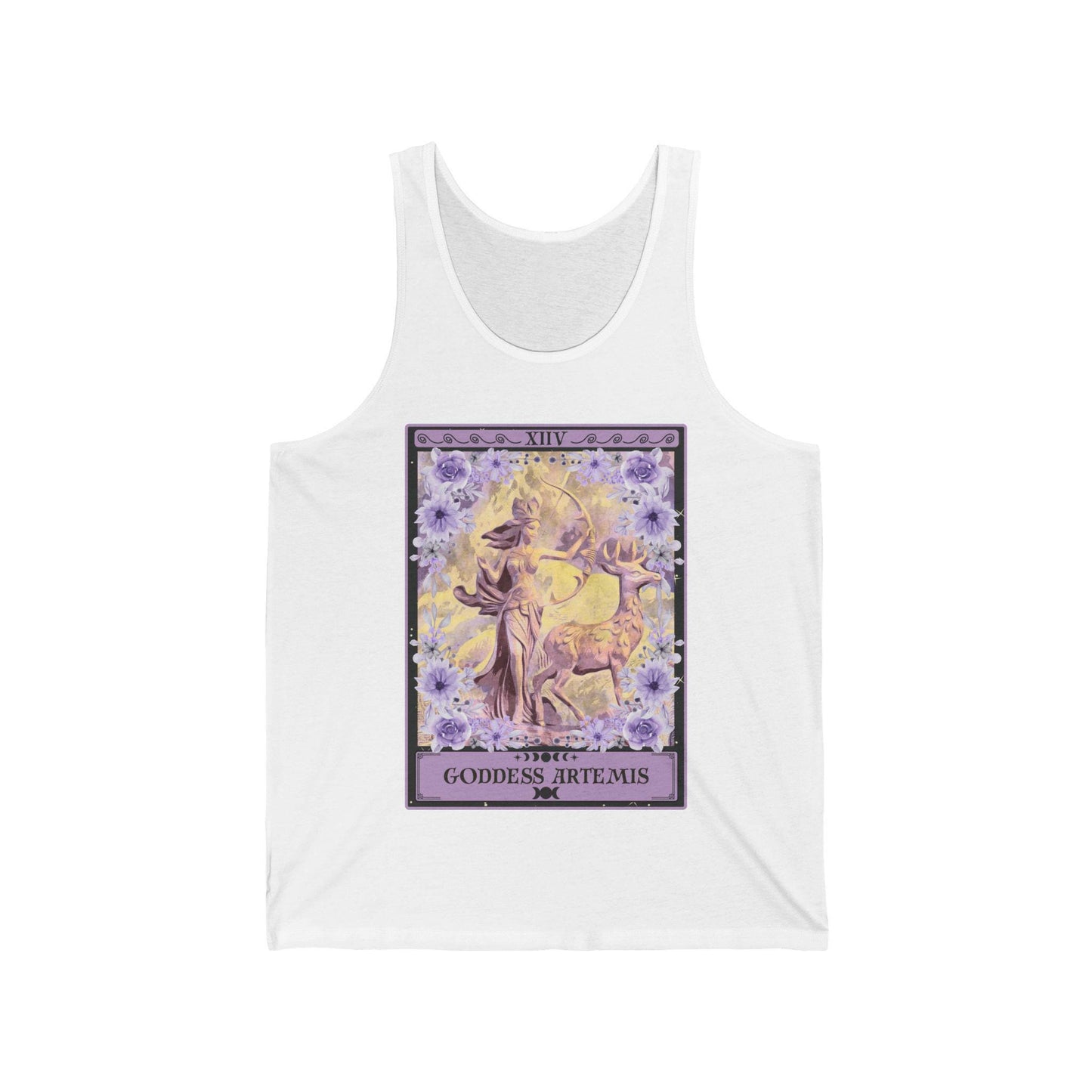 Goddess Artemis Tarot Card Tank Top, Greek Goddess Shirt Greek Mythology