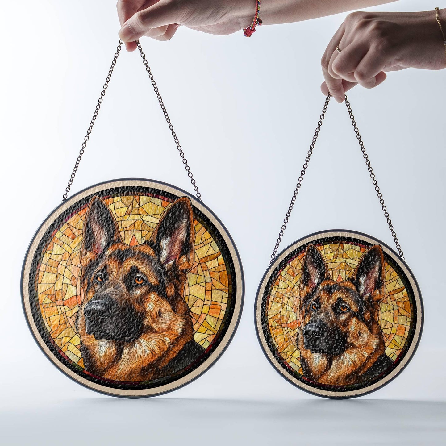 German Shepherd Stained Glass SunCatcher German Shepherd Window Hanging