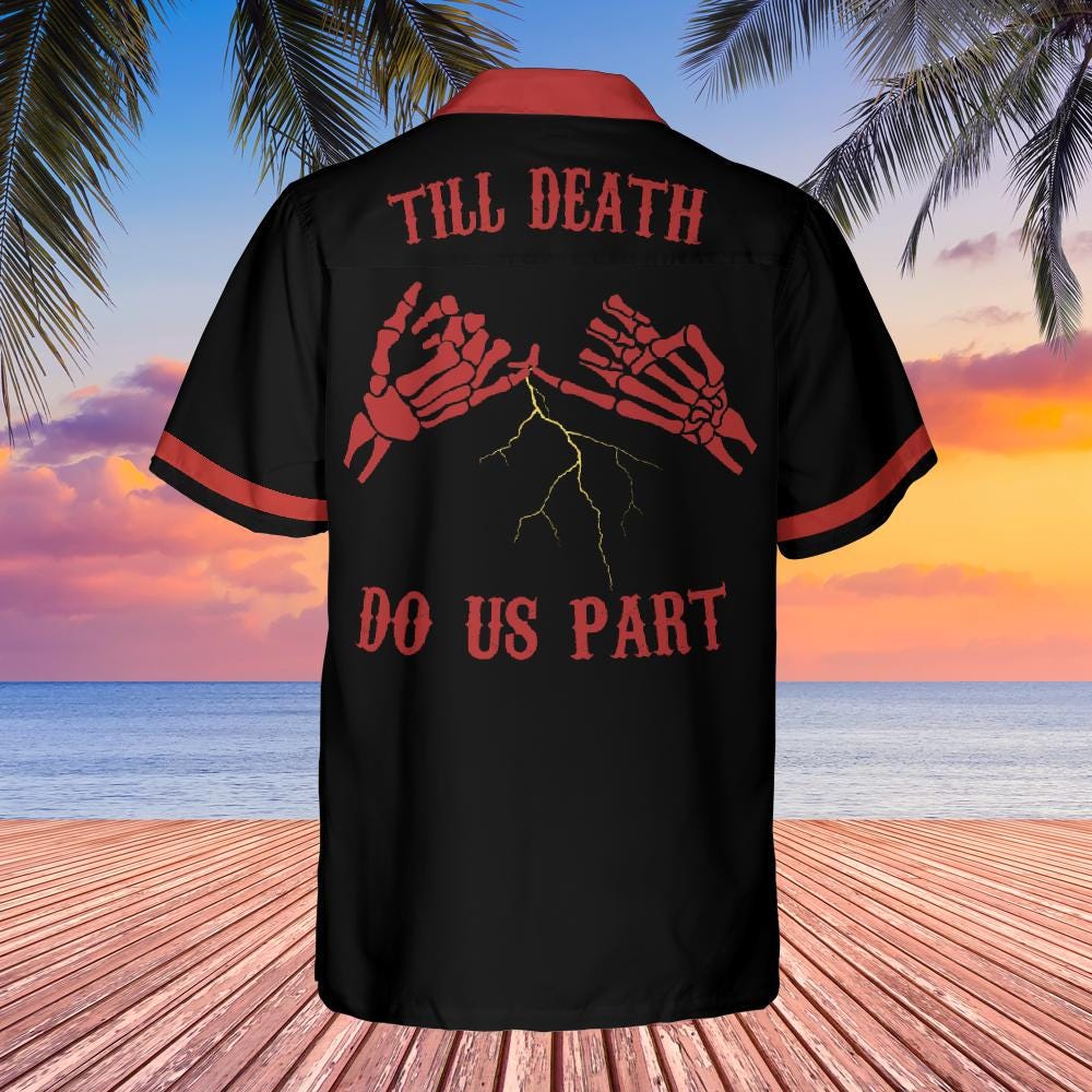 Bride Groom Bowling Shirts - Rockabilly Hawaiian Honeymoon Outfits