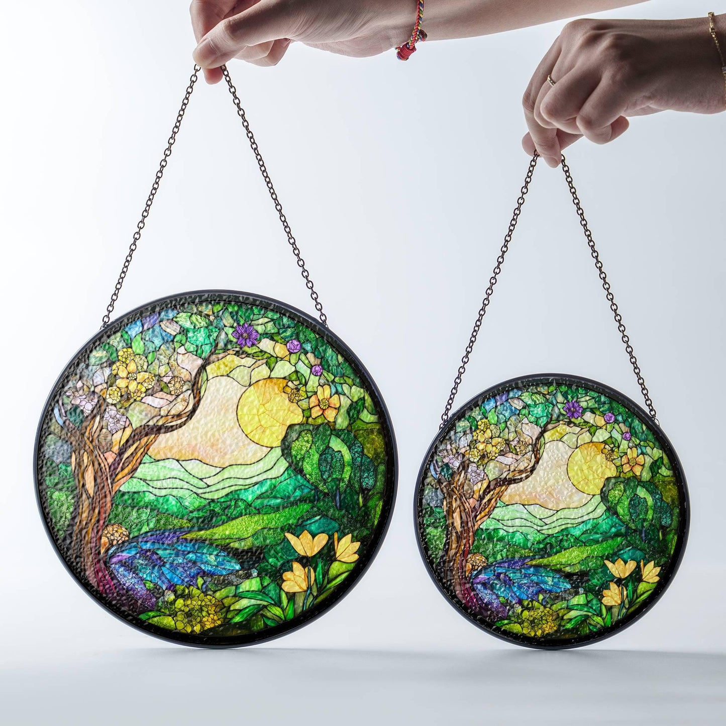 Spring Stained Glass Spring Equinox SunCatcher Ostara Light Catcher Window Hanging