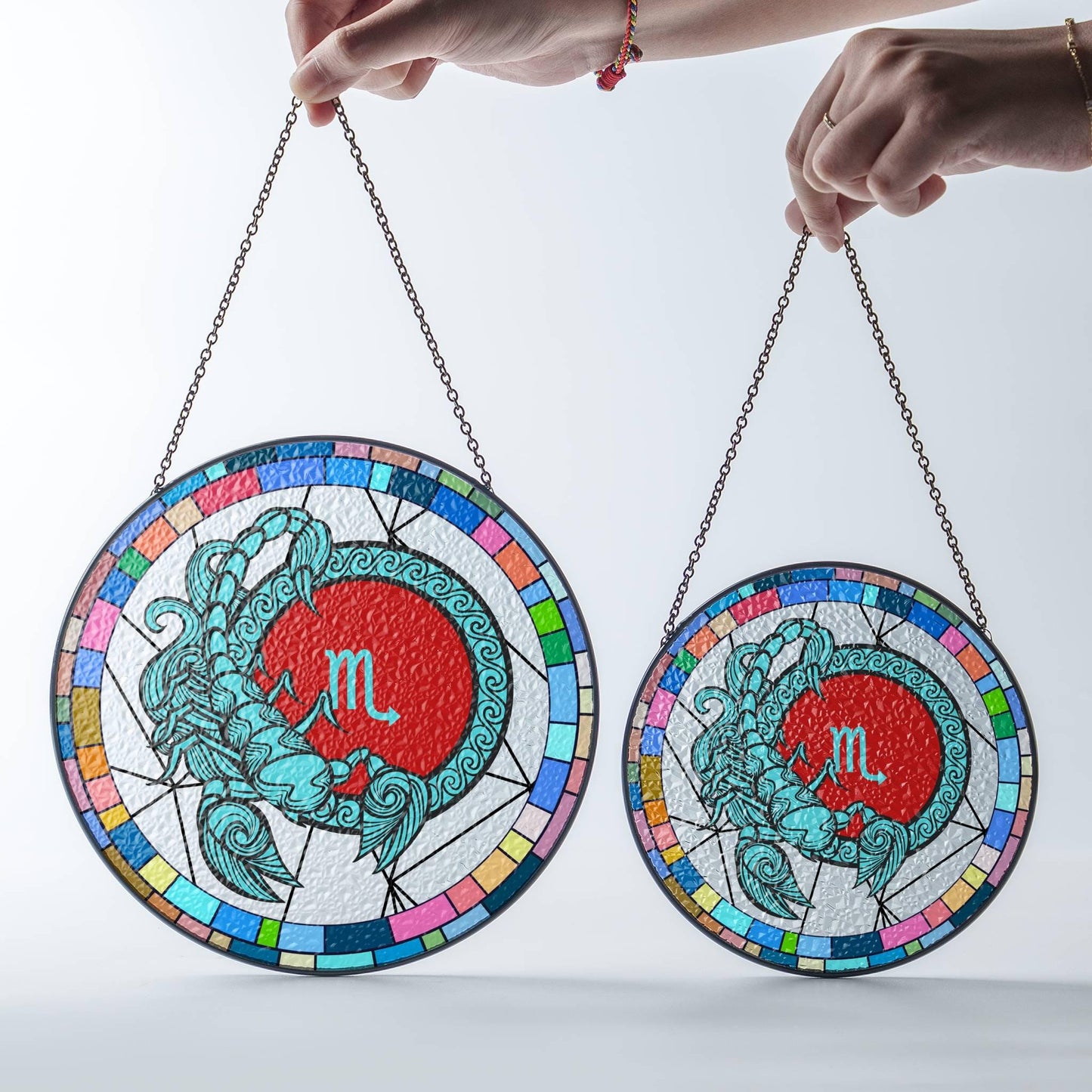 Scorpio Stained Glass Zodiac SunCatcher LightCatcher Scorpio Window Hanging