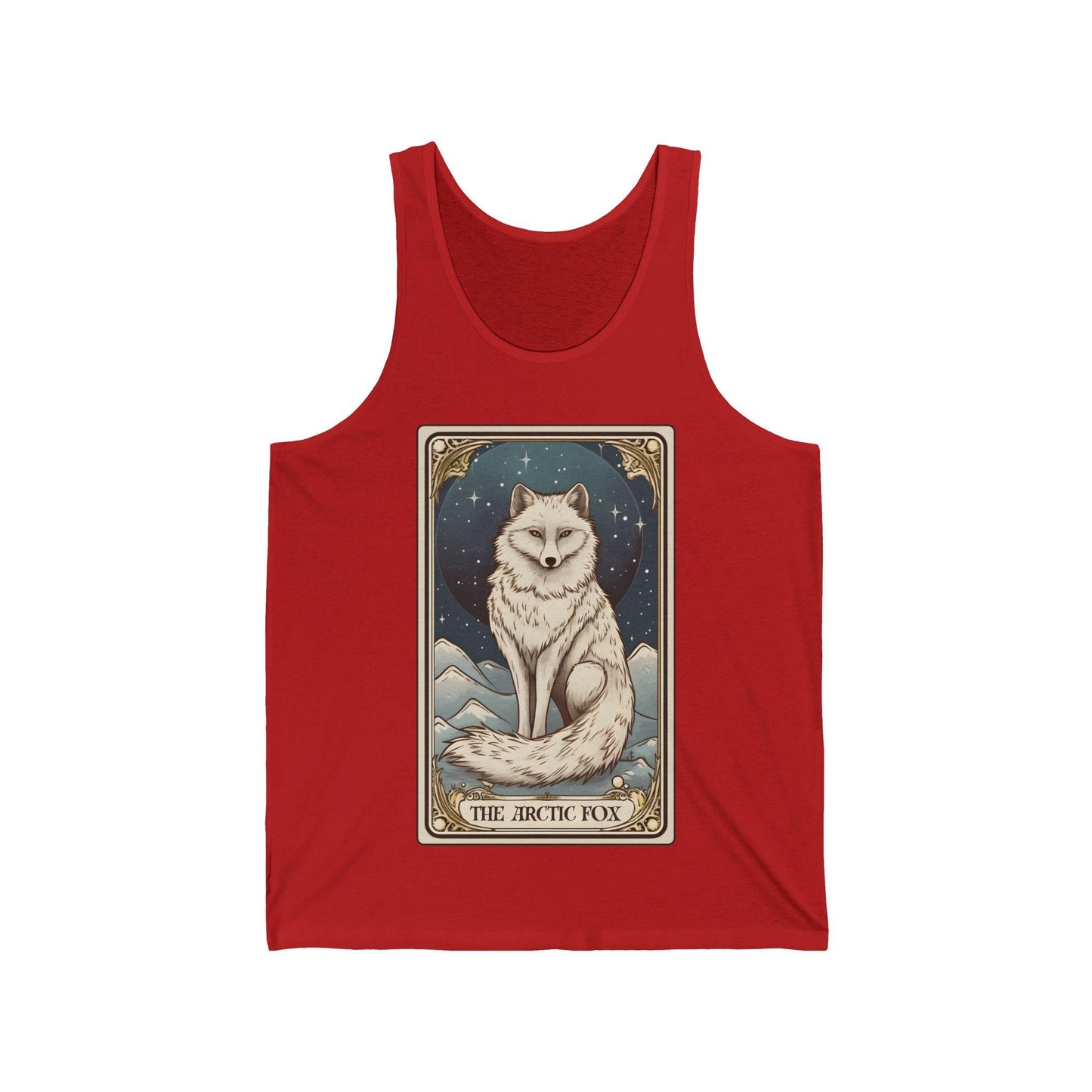 The Arctic Fox Tarot Card Tank Top, White Fox Shirt Arctic Fox