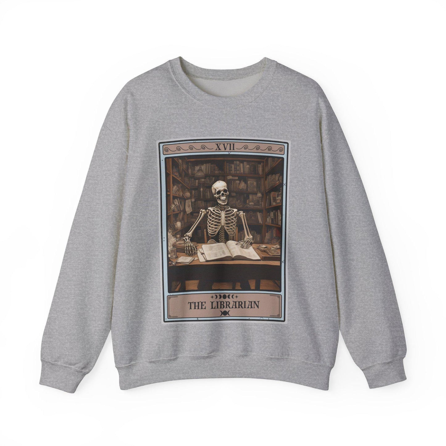 The Librarian Tarot Card Sweatshirt, Book Lover Reading Sweater