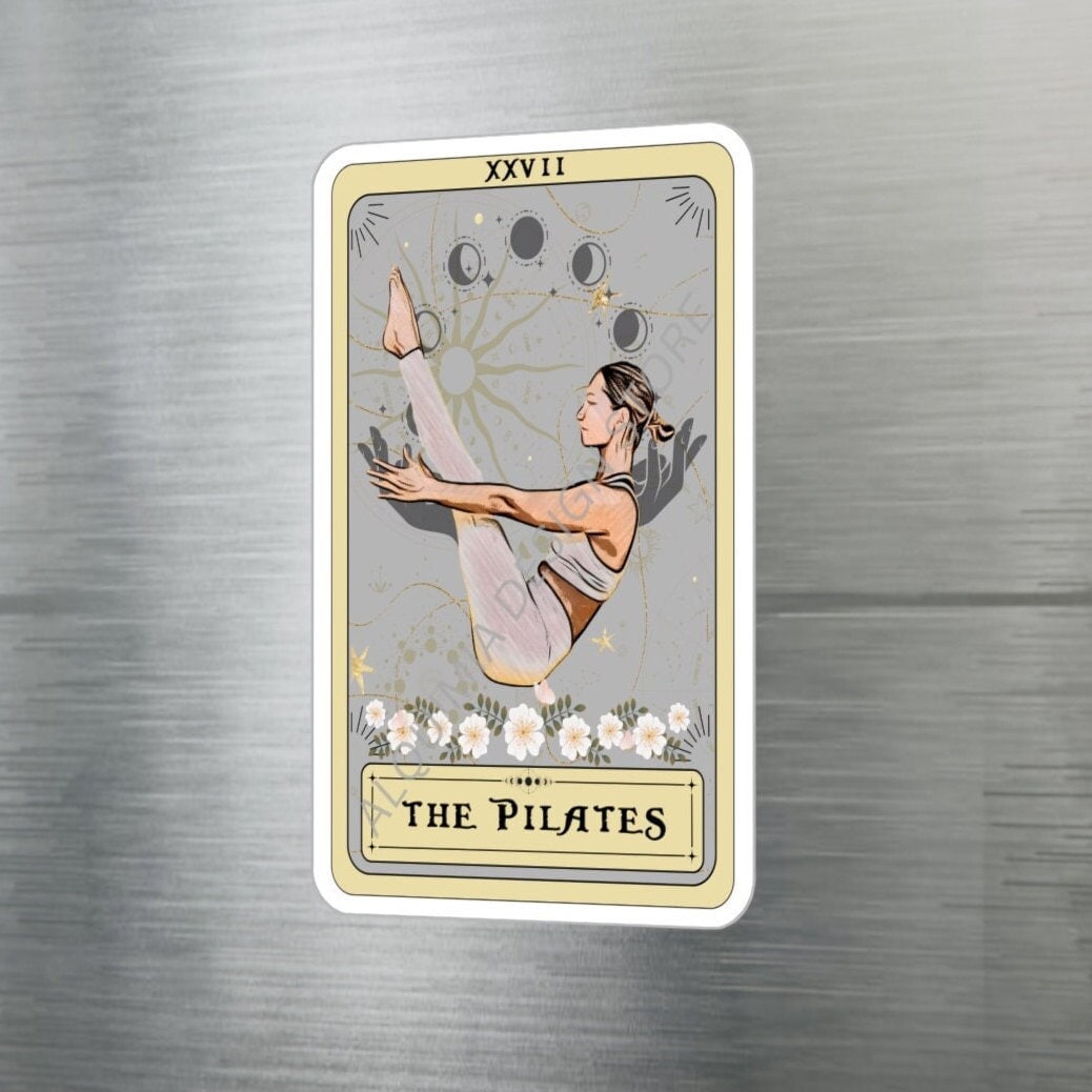 Pilates Tarot Card Sticker - 3 x 4 Waterproof Vinyl Sticker