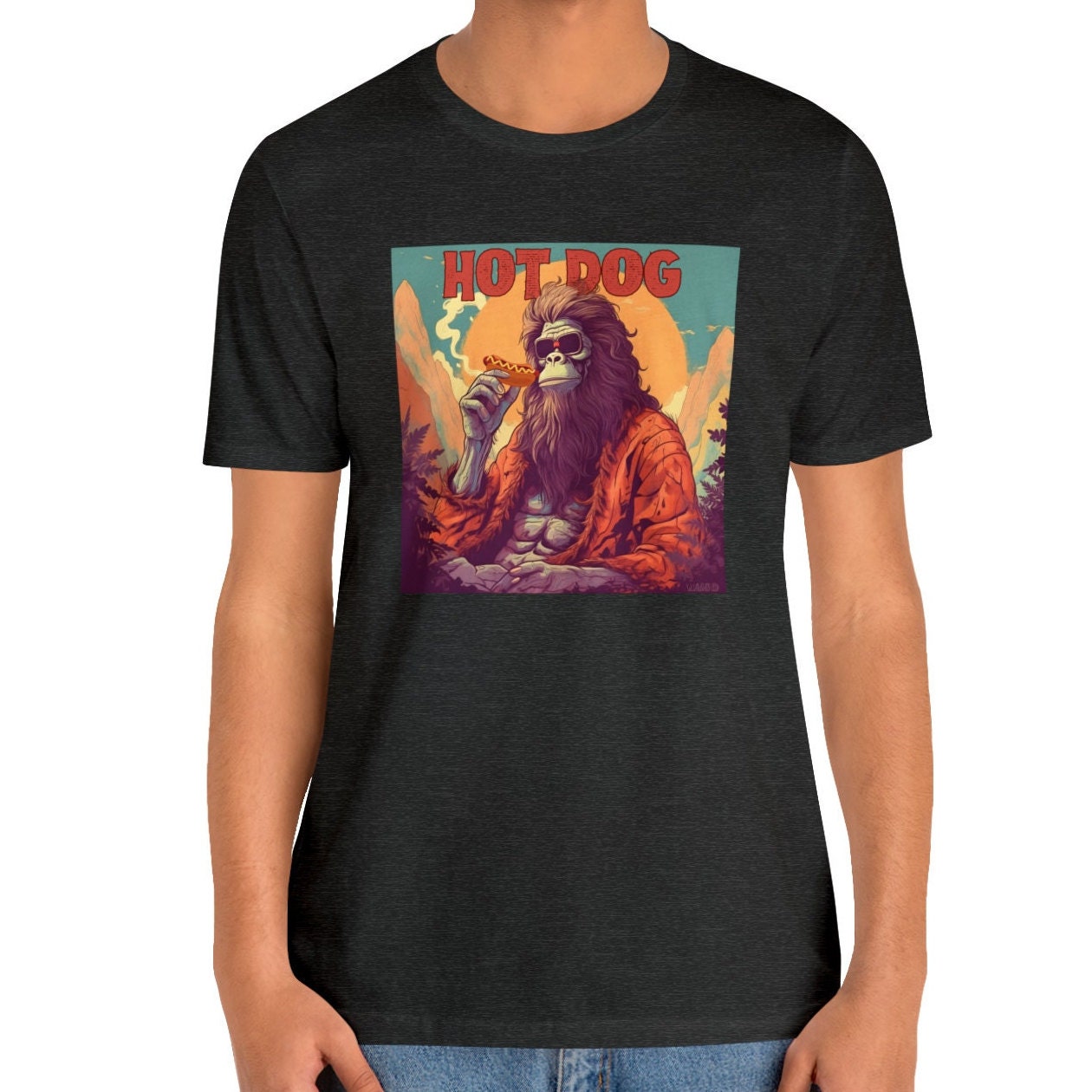Bigfoot Hot Dog Shirt, Bigfoot Shirts Hot Dog Lover Gifts Sasquatch