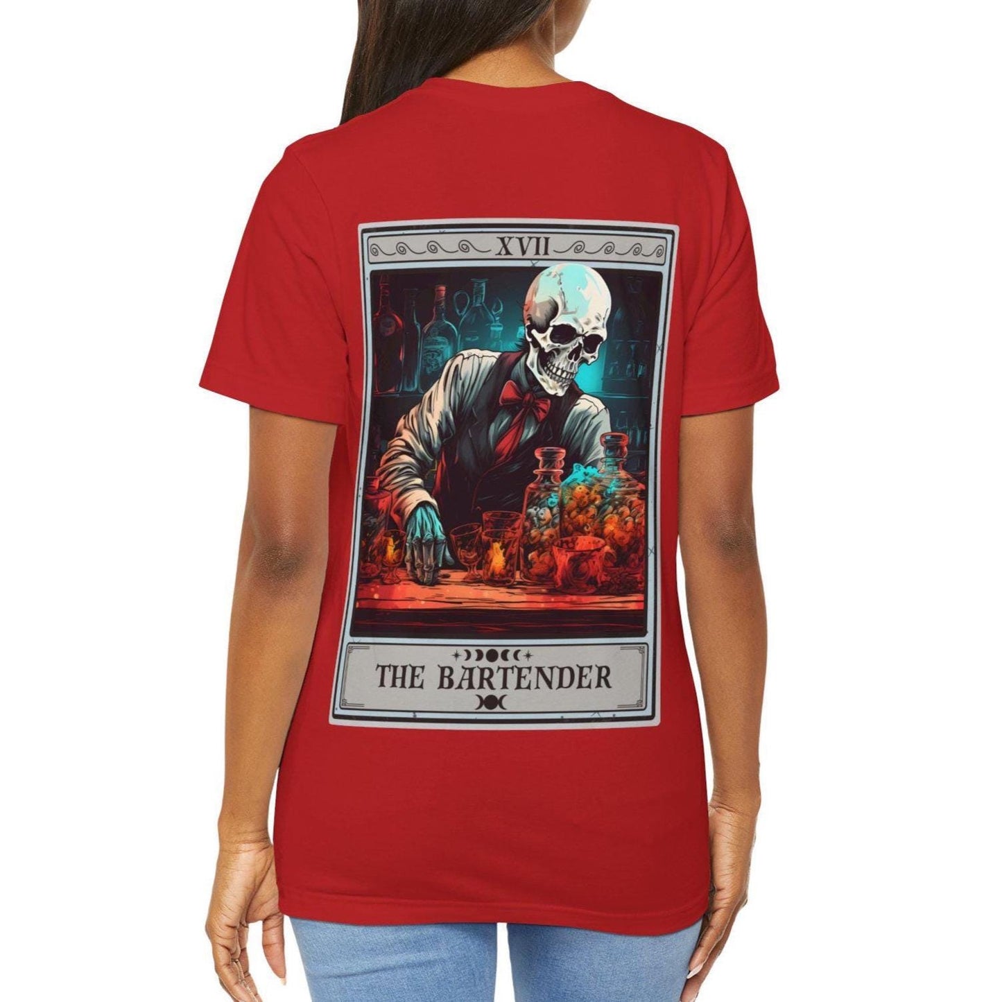 Bartender Tarot Card Shirt - Back Print Bartending Gift