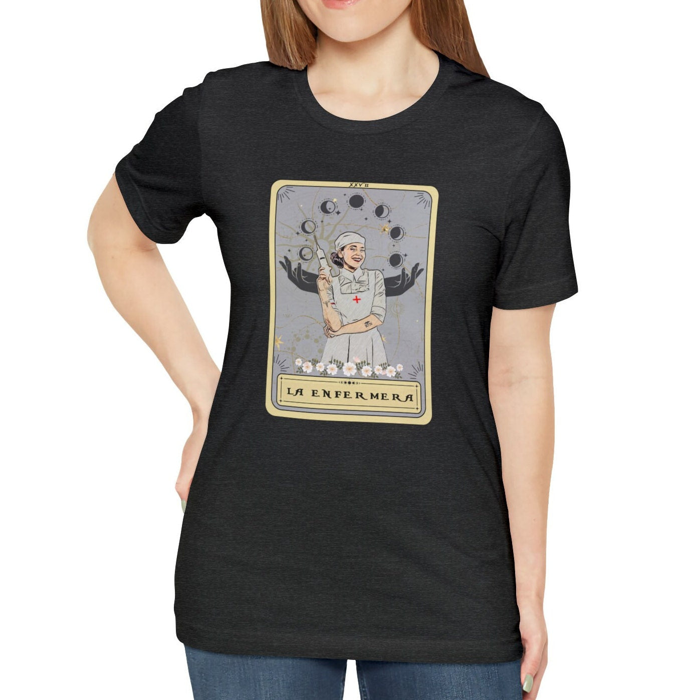 Enfermera Tarot Card T-Shirt Latina Nurse