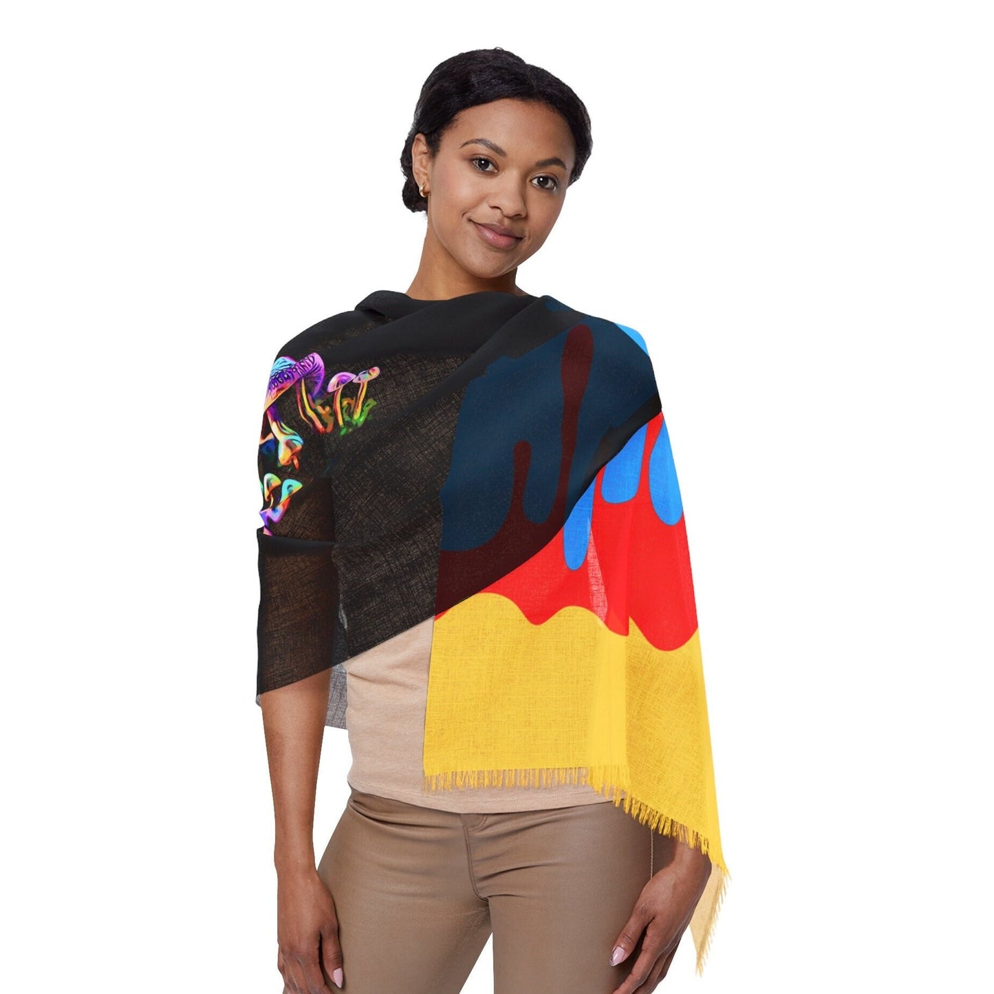 Festival Rave Colorful Mushroom Scarf