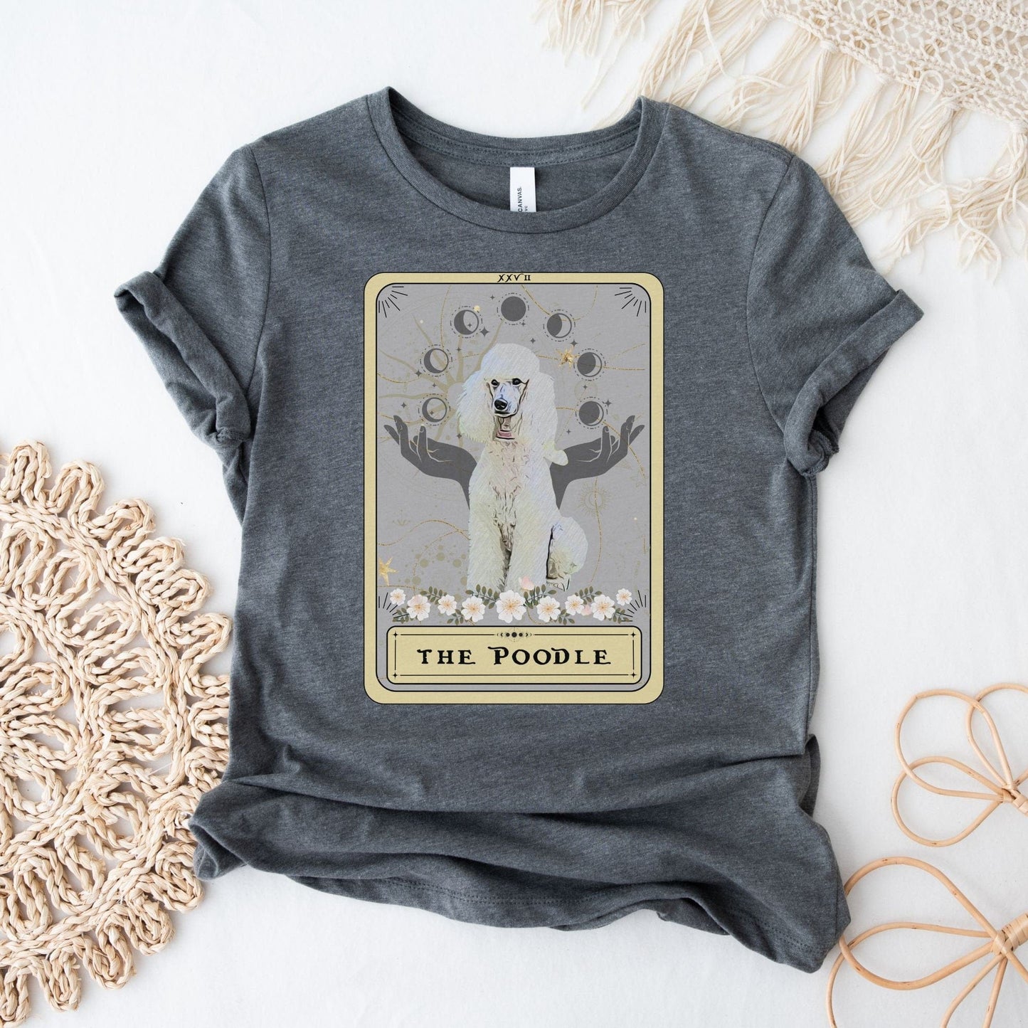White Poodle Tarot Card Shirt Dog Lover