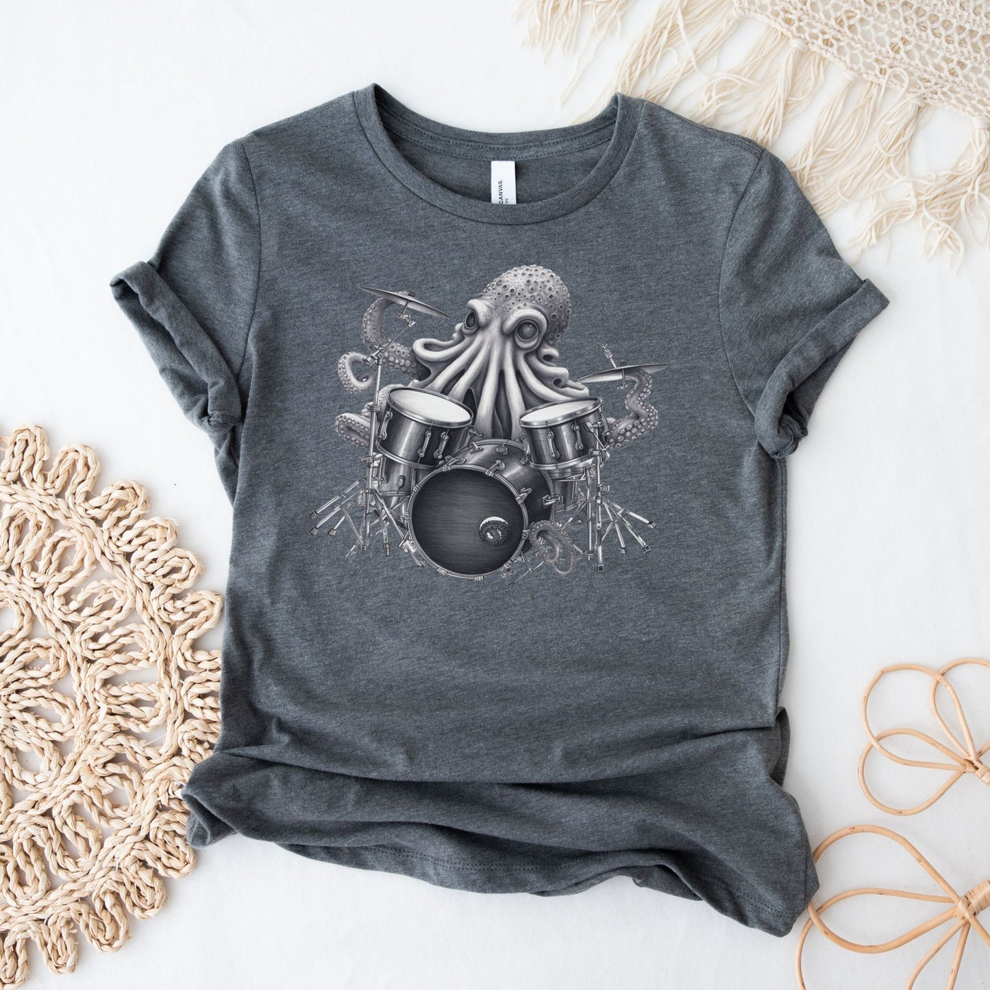 Octopus Playing Drums Shirt Drummer