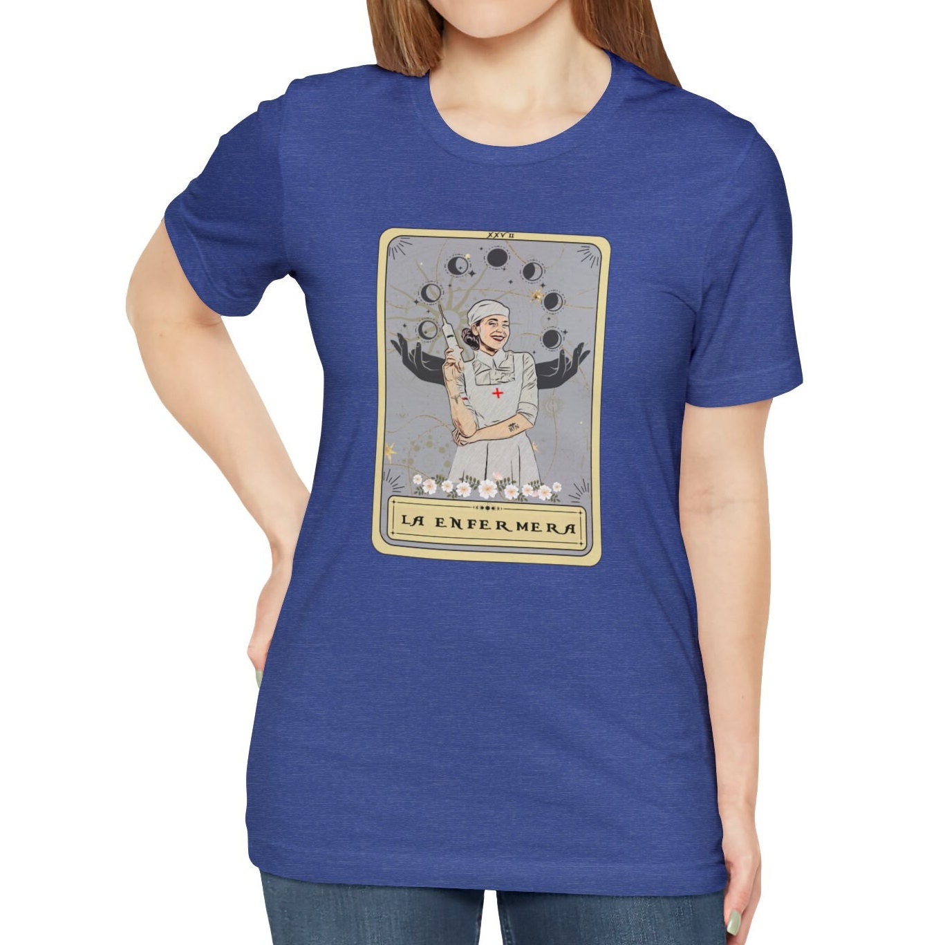 Enfermera Tarot Card T-Shirt Latina Nurse