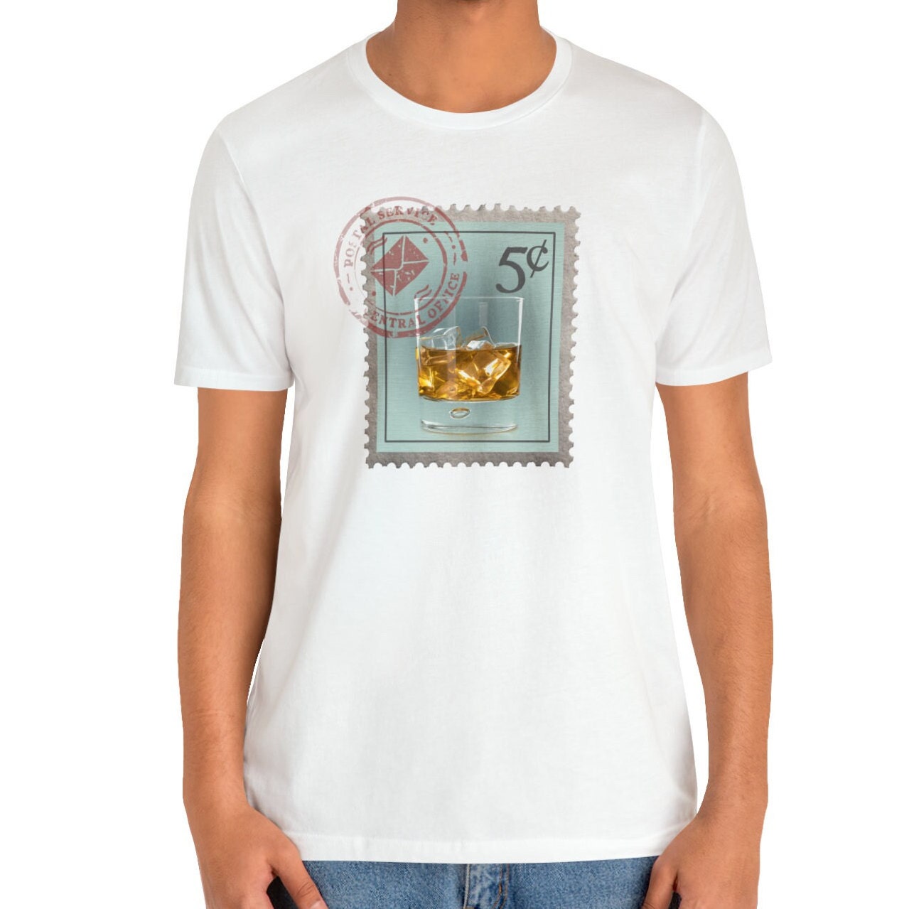 Whiskey Postage Stamp Shirt