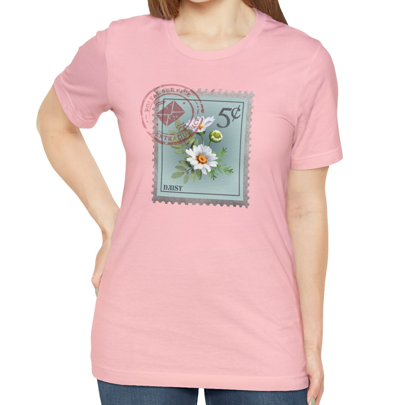 Daisy Flower Postage Stamp Shirt