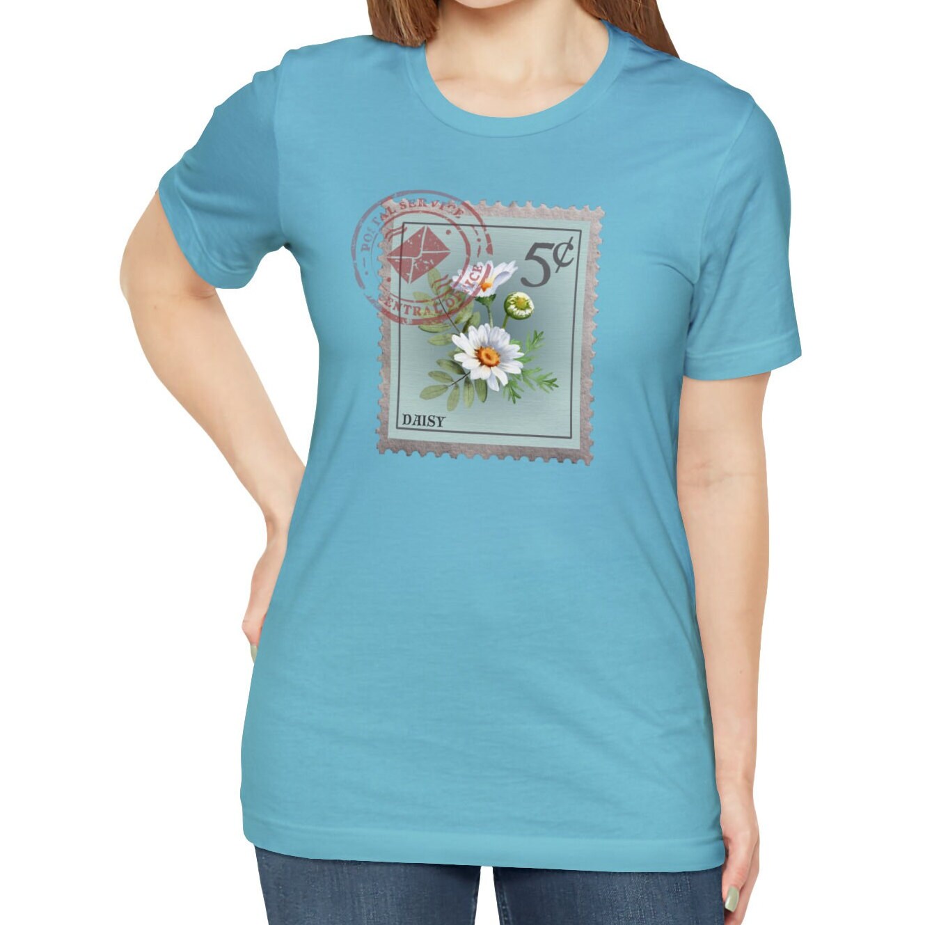 Daisy Flower Postage Stamp Shirt