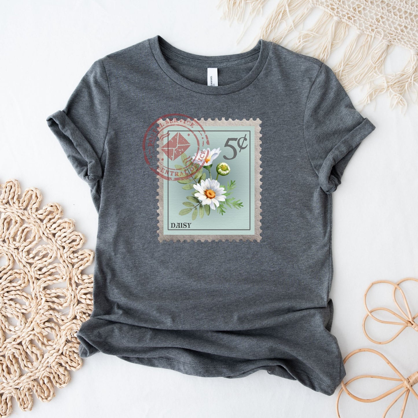 Daisy Flower Postage Stamp Shirt