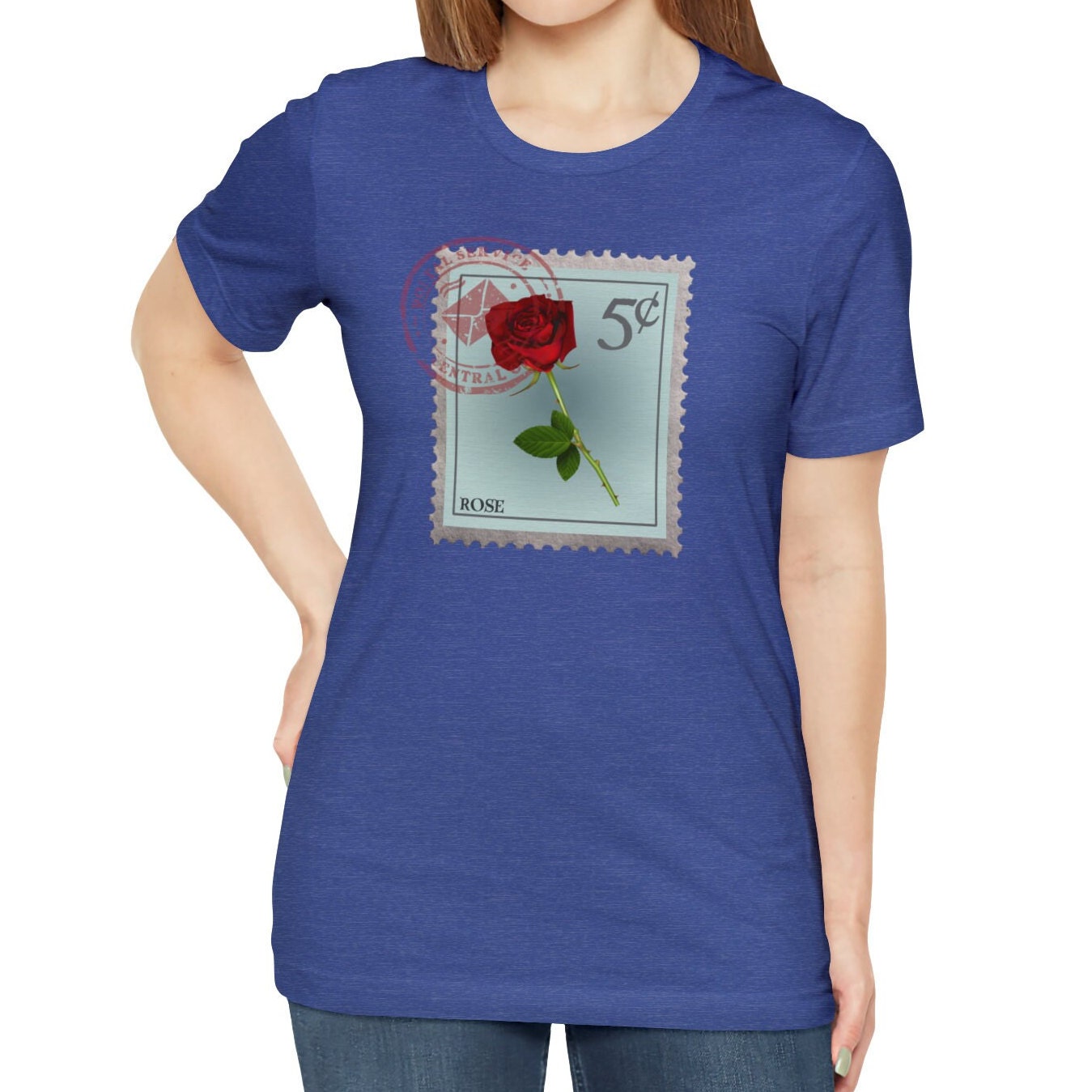 Rose Flower Postage Stamp Shirt