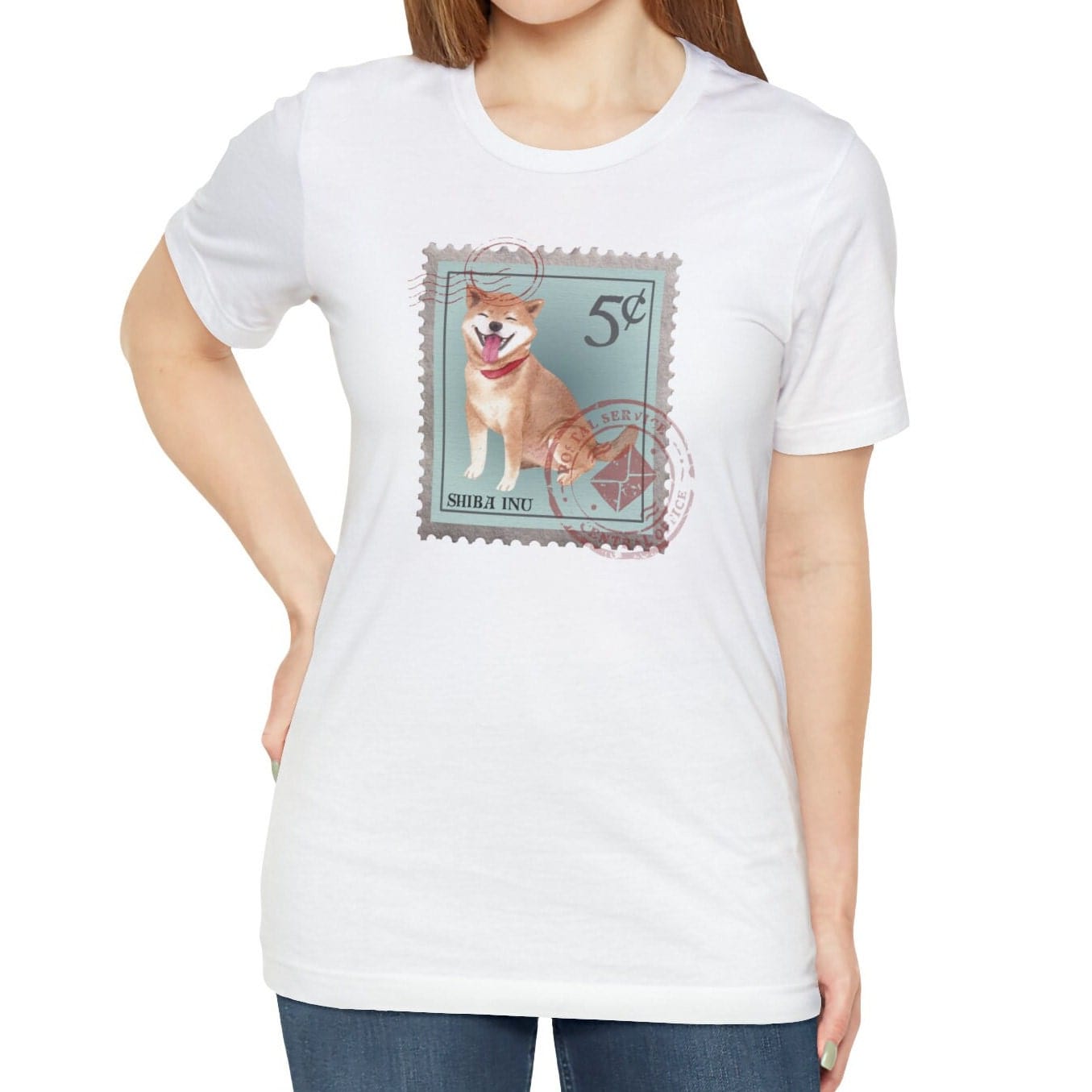 Shiba Inu Dog Postage Stamp Shirt