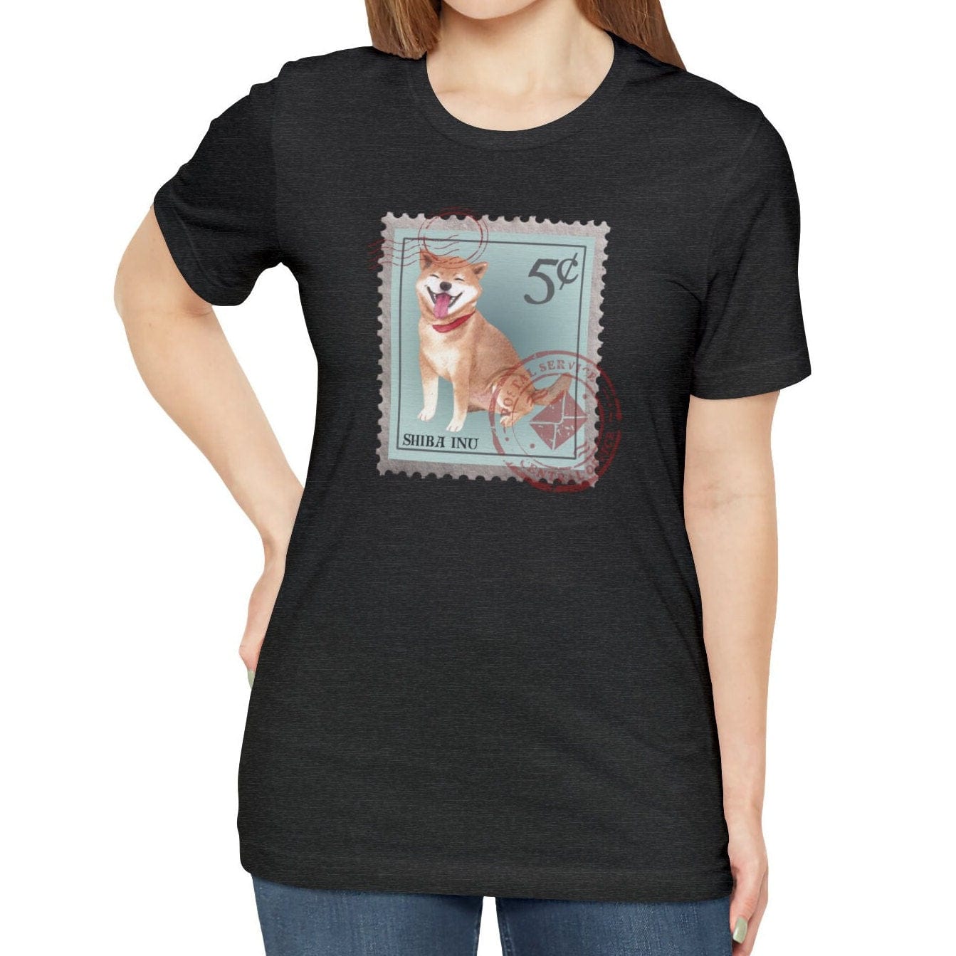 Shiba Inu Dog Postage Stamp Shirt