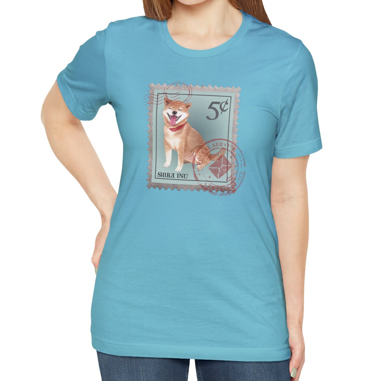 Shiba Inu Dog Postage Stamp Shirt