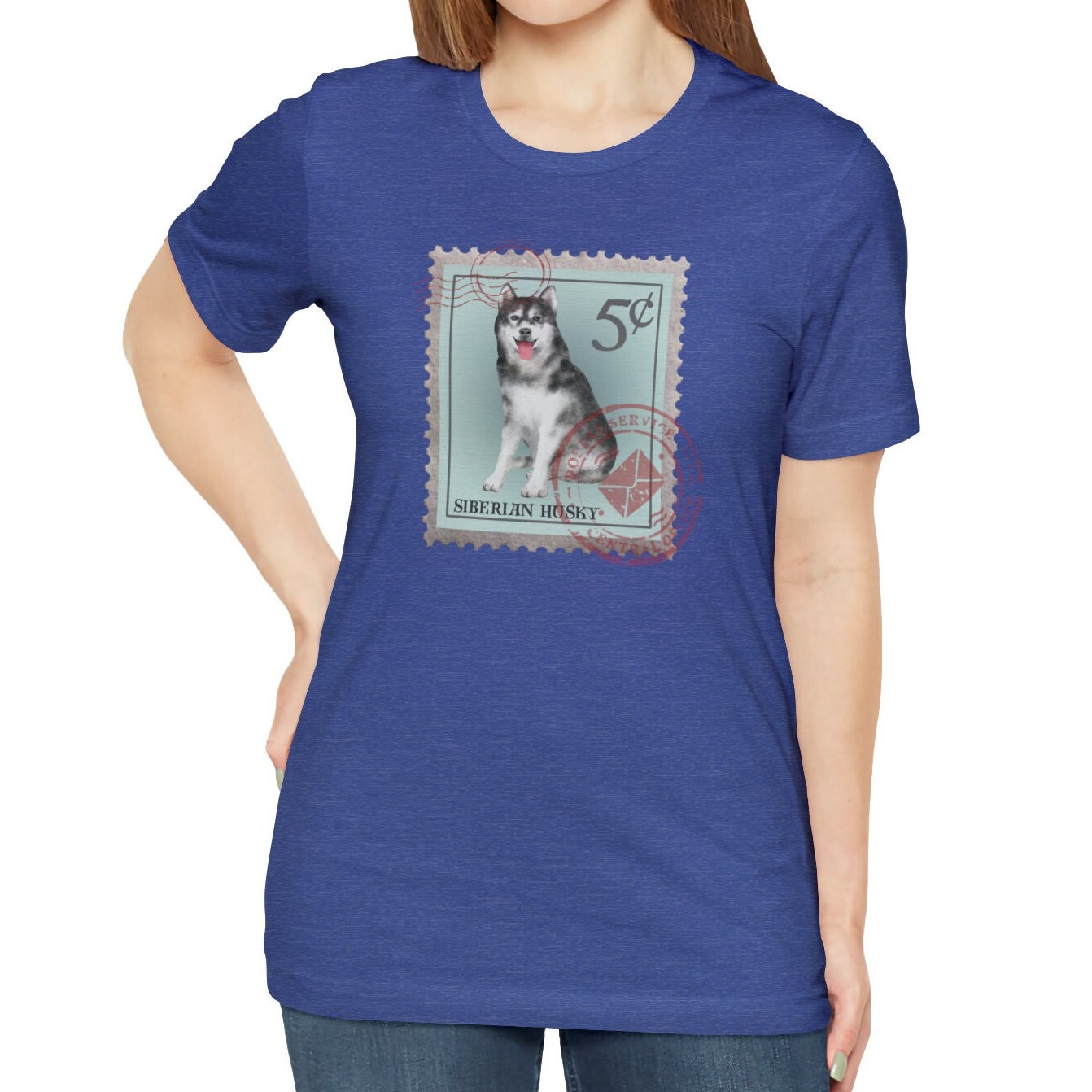 Siberian Husky Postage Stamp Dog Shirt