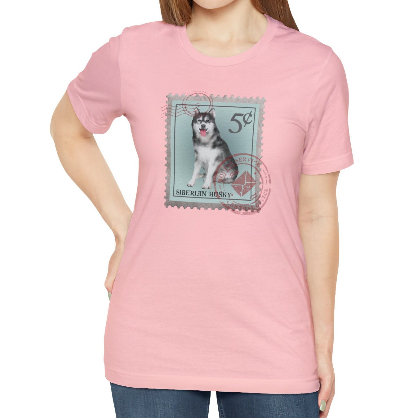 Siberian Husky Postage Stamp Dog Shirt