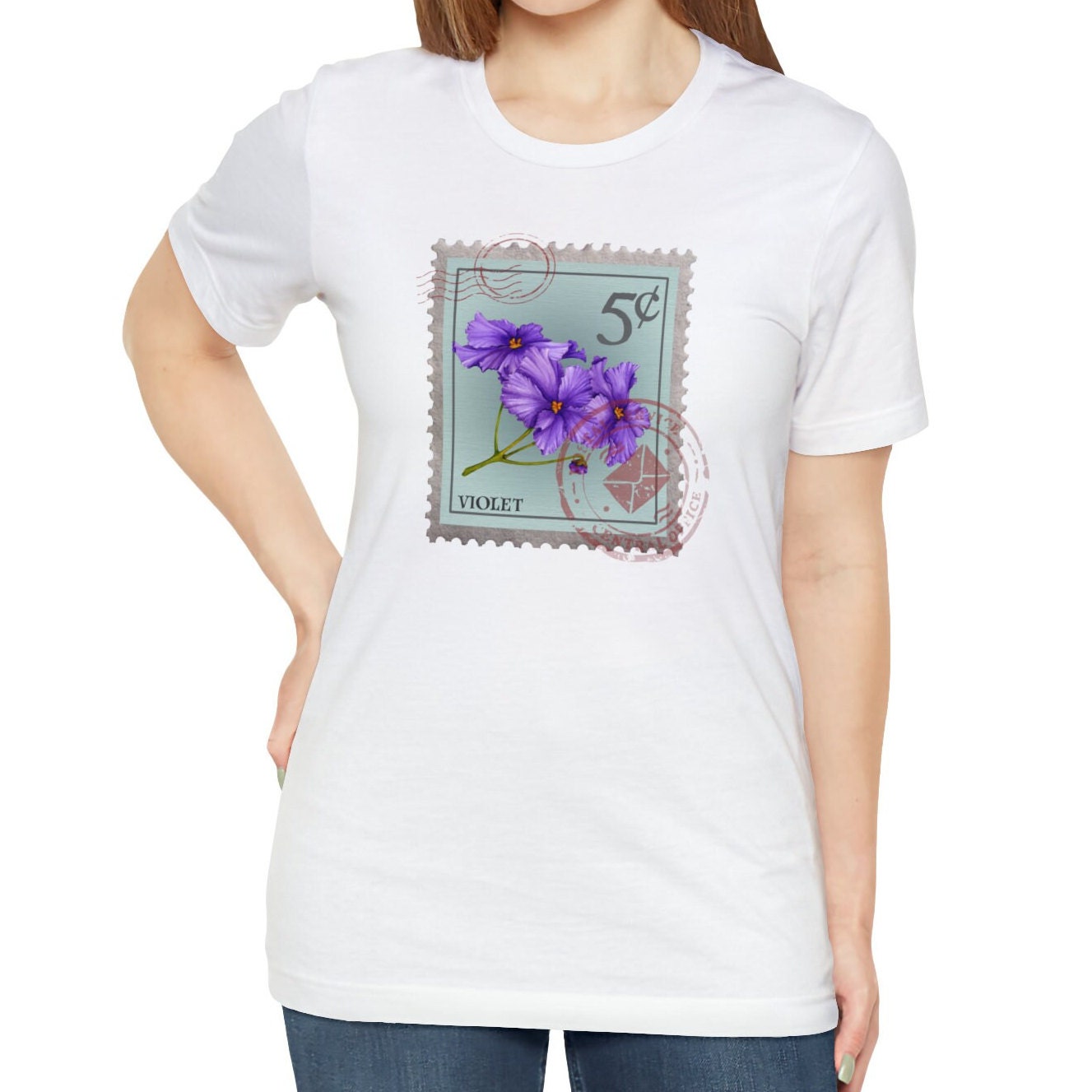February Birth Month Flower Shirt, Violet