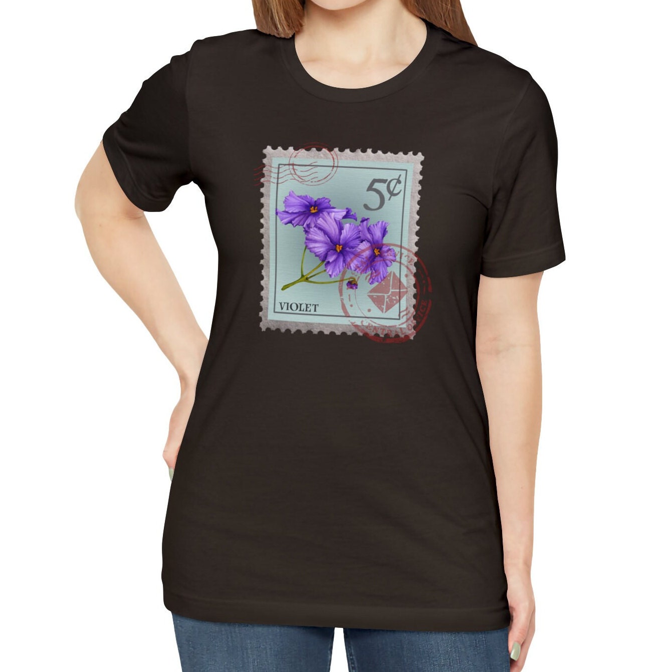 February Birth Month Flower Shirt, Violet