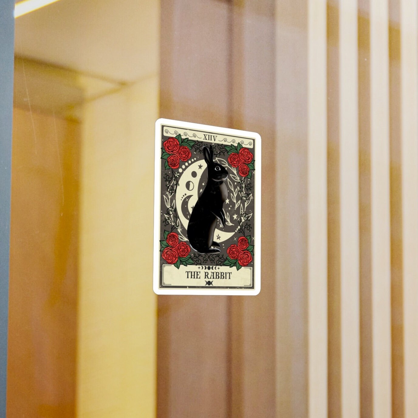 Rabbit Tarot Card Sticker, 3" x 4"