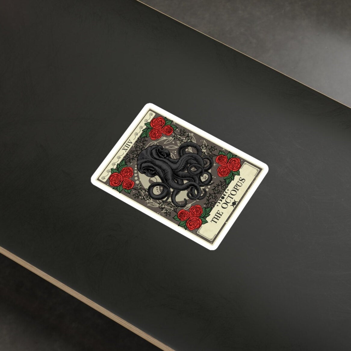Octopus Tarot Card Sticker, 3" x 4"