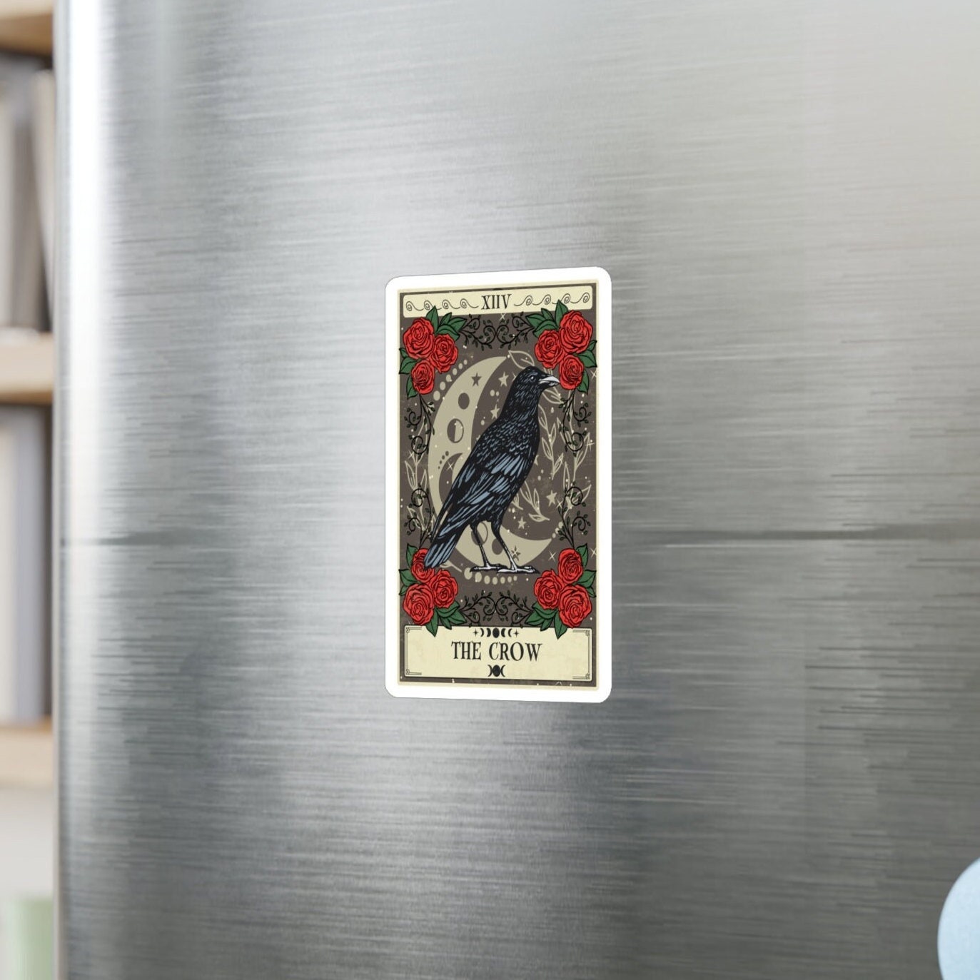 Crow Tarot Card Sticker 3" x 4"