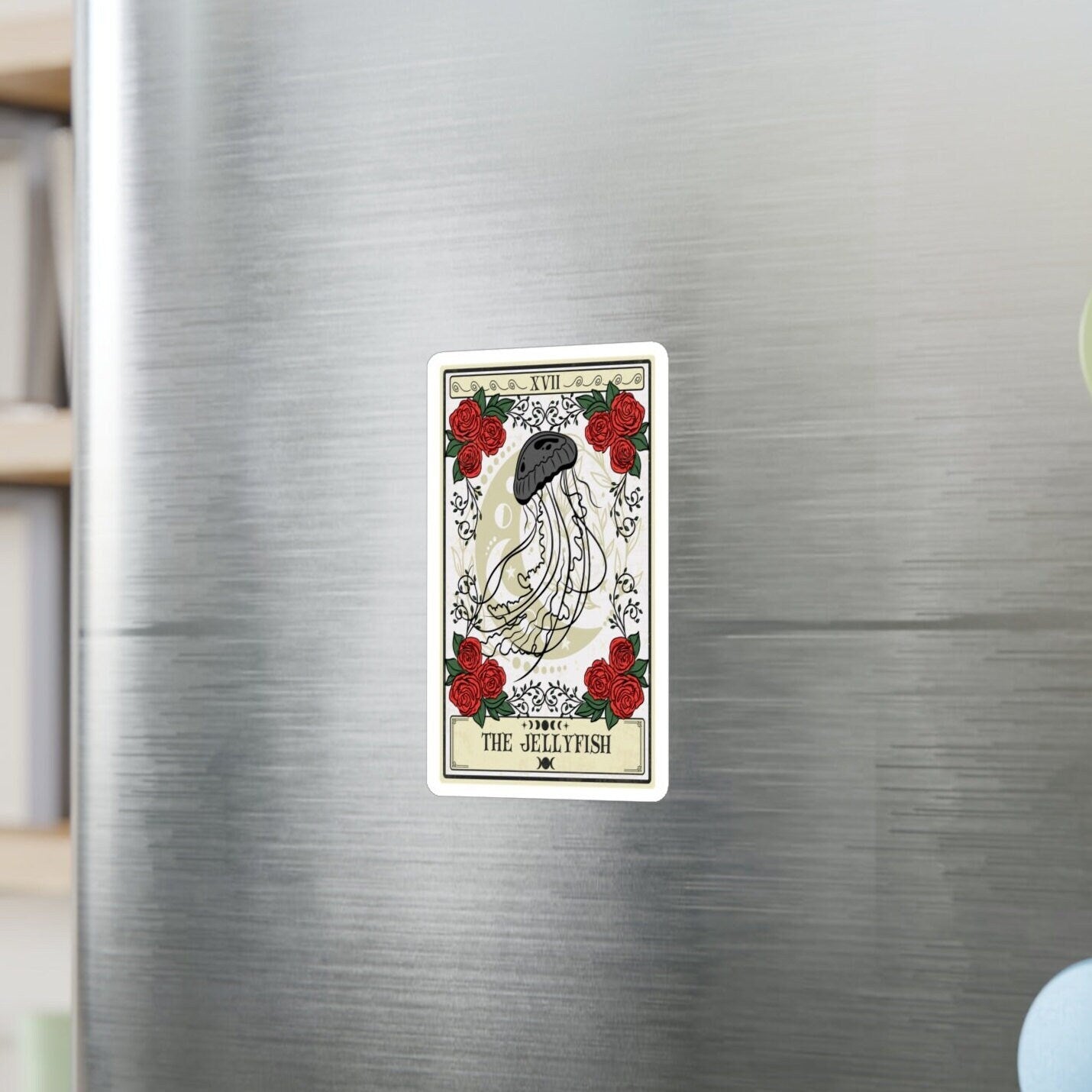 Jellyfish Tarot Card Sticker 3" x 4" Sea Animal
