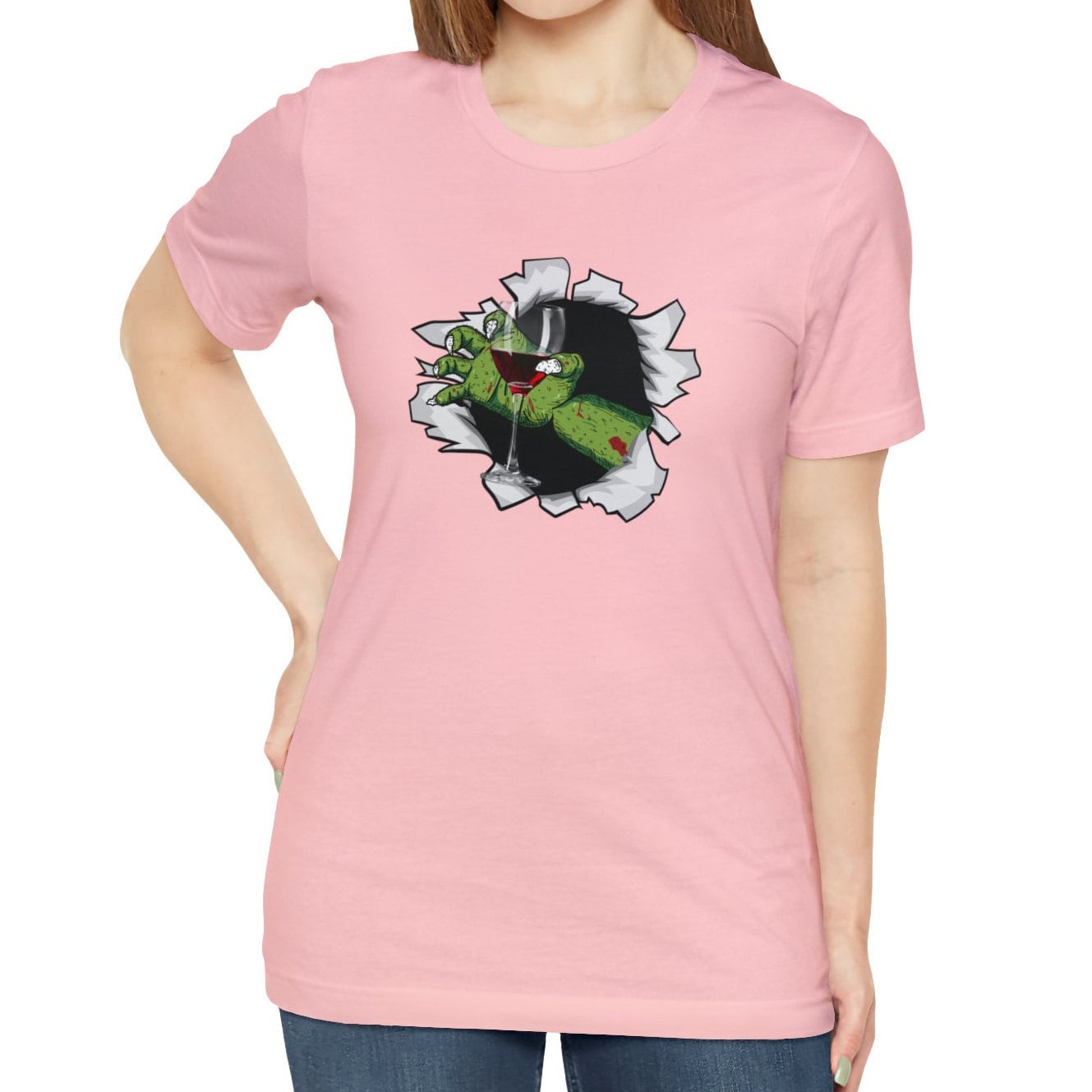 Red Wine Halloween Zombie Shirt