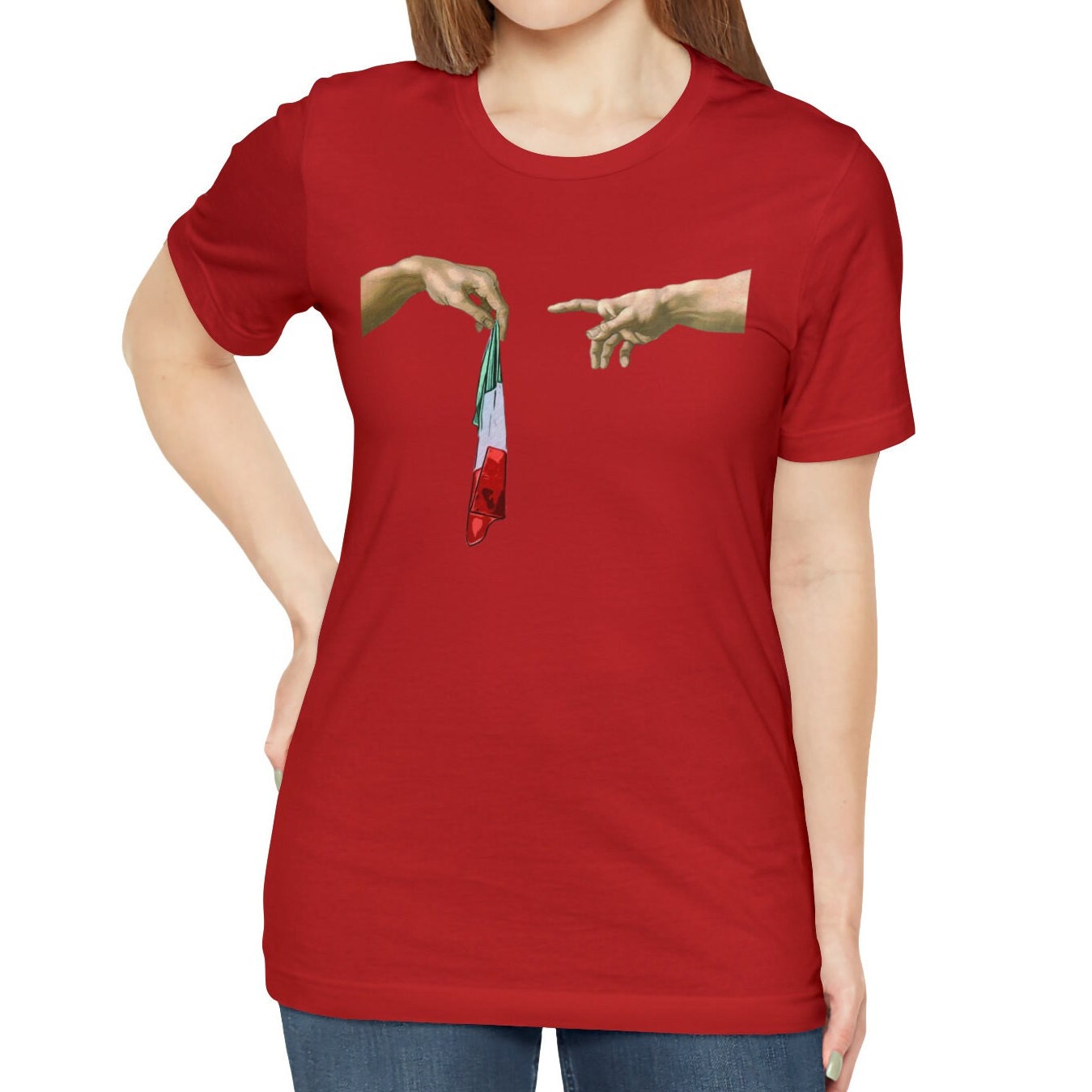 Italy Flag Shirt, The Creation of Adam