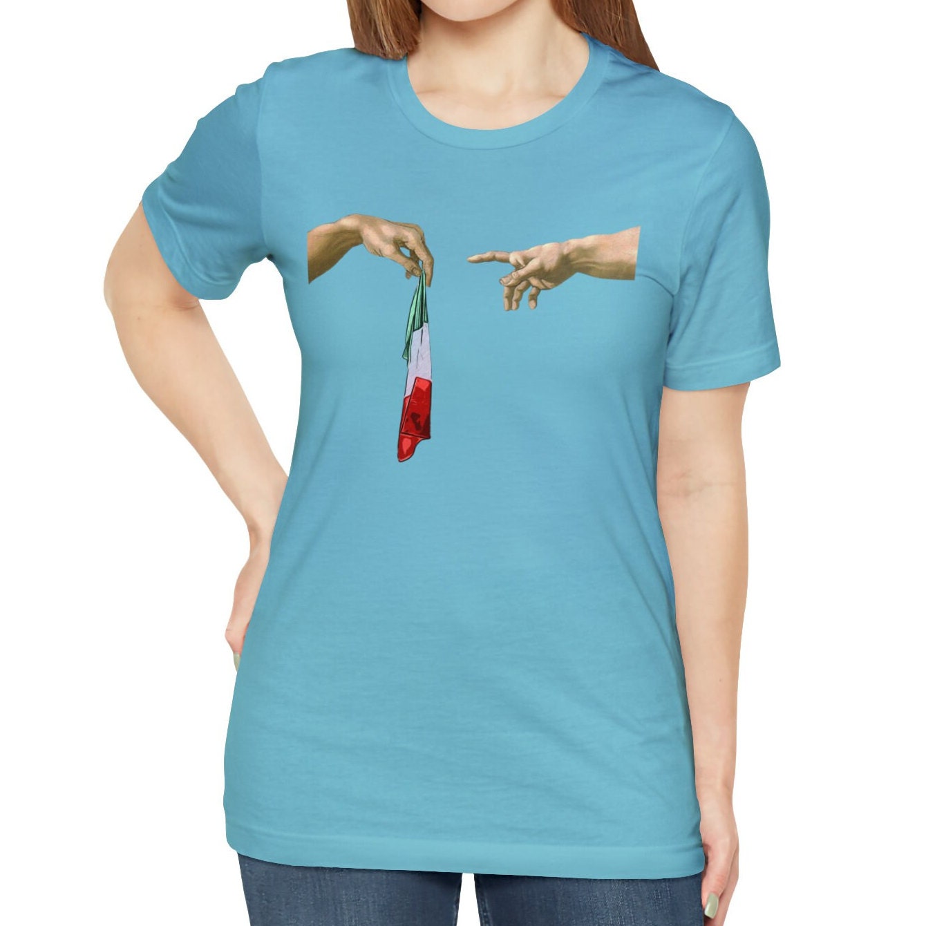 Italy Flag Shirt, The Creation of Adam