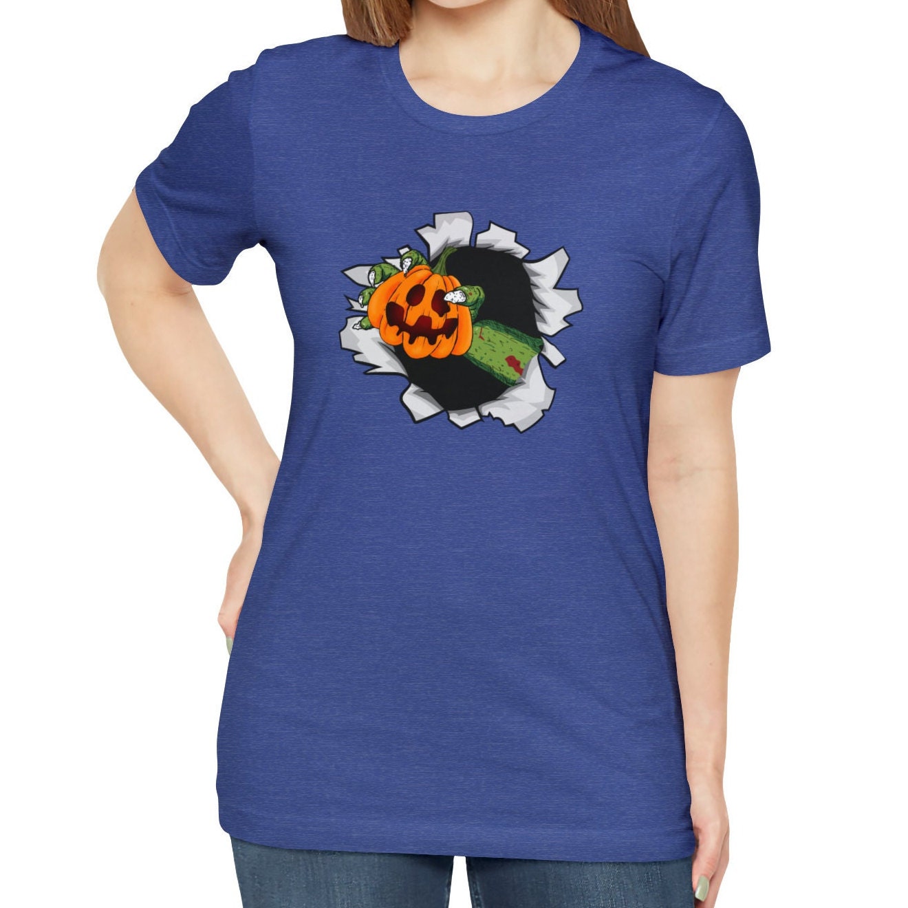 Pumpkin Halloween Zombie Shirt