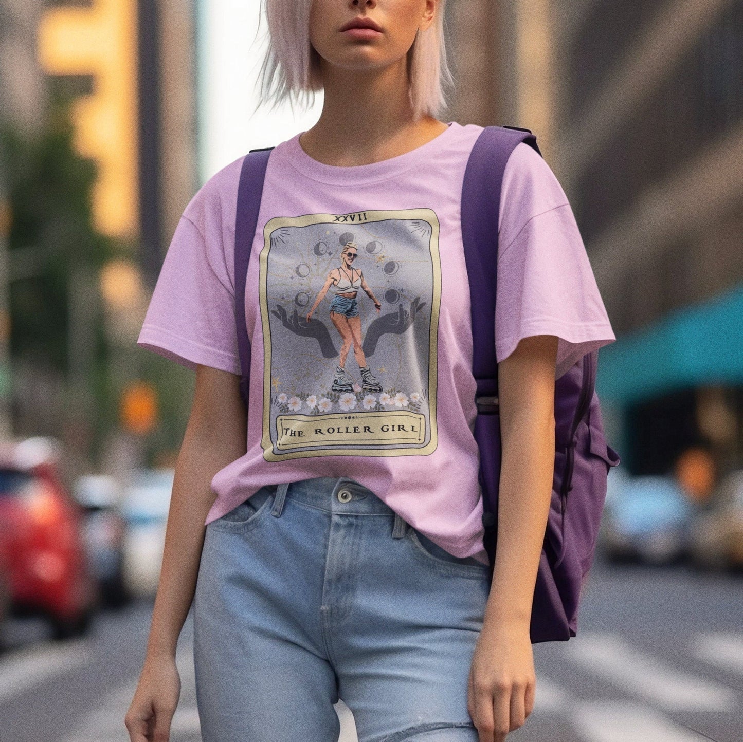 Roller Skate Tarot Card Shirt Rollerblading