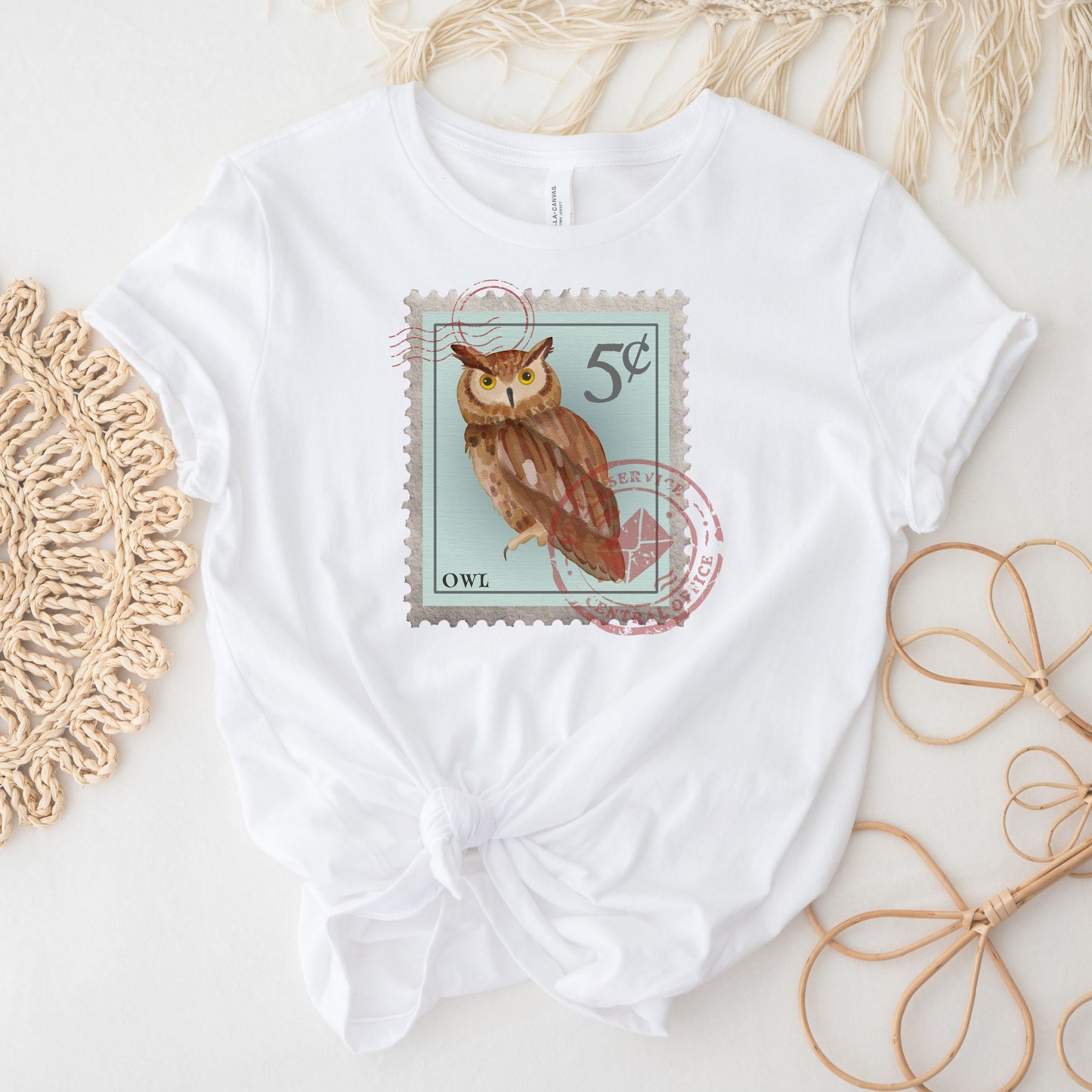 Owl Shirt Postage Stamp