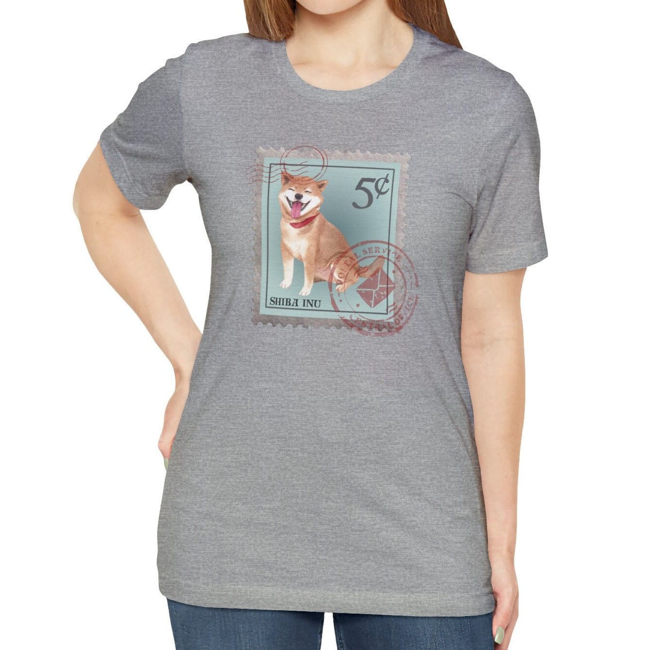 Shiba Inu Dog Postage Stamp Shirt