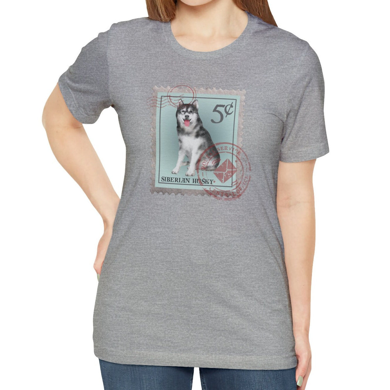 Siberian Husky Postage Stamp Dog Shirt