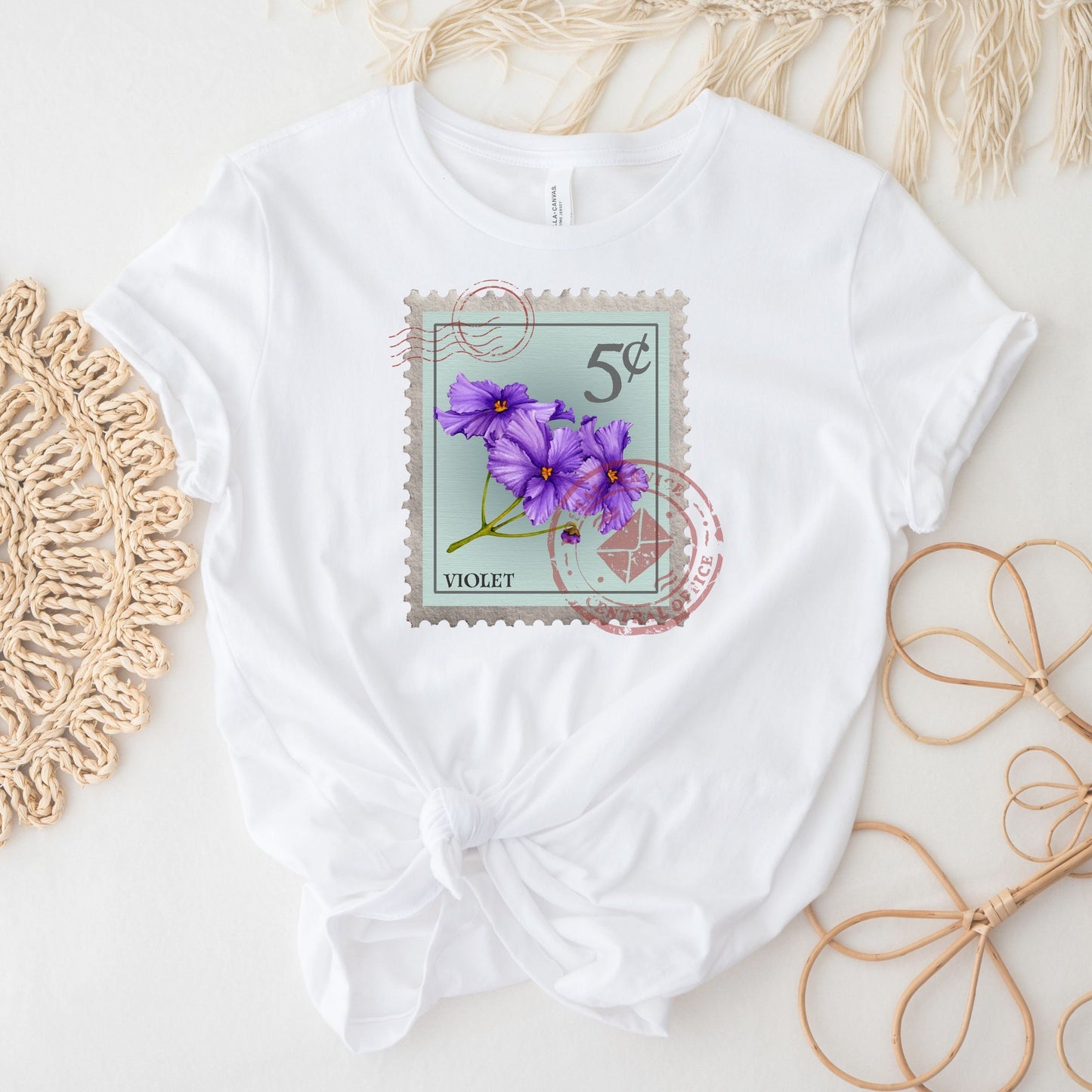 February Birth Month Flower Shirt, Violet